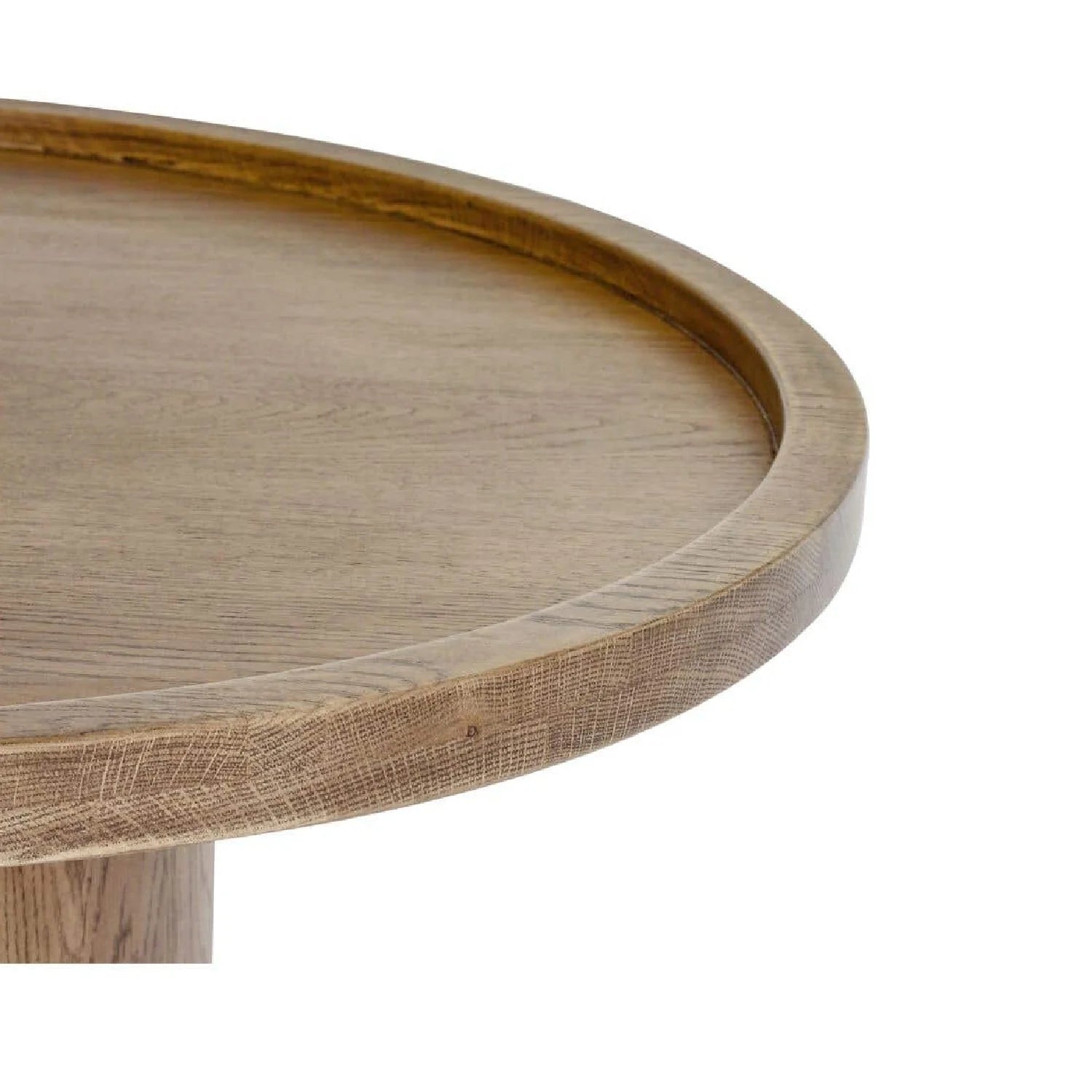 Luxury Tray Oak Round Coffee Table Modern Italian Style for Villa