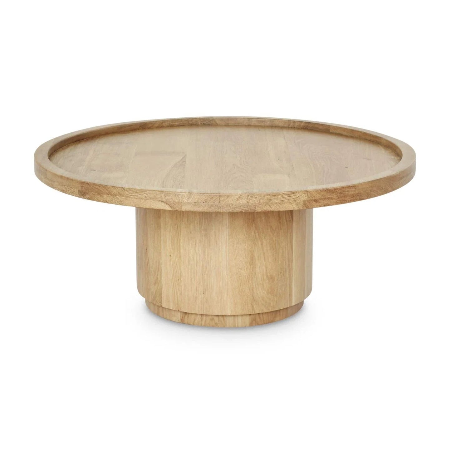 Luxury Tray Oak Round Coffee Table Modern Italian Style for Villa