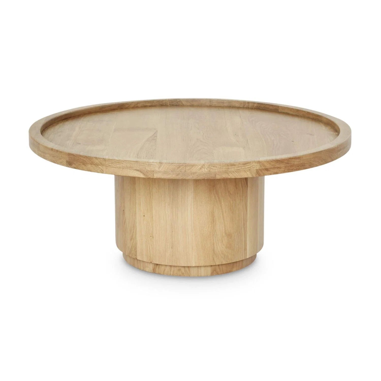 Luxury Tray Oak Round Coffee Table Modern Italian Style for Villa