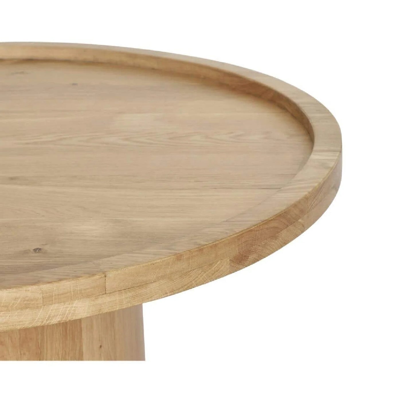 Luxury Tray Oak Round Coffee Table Modern Italian Style for Villa