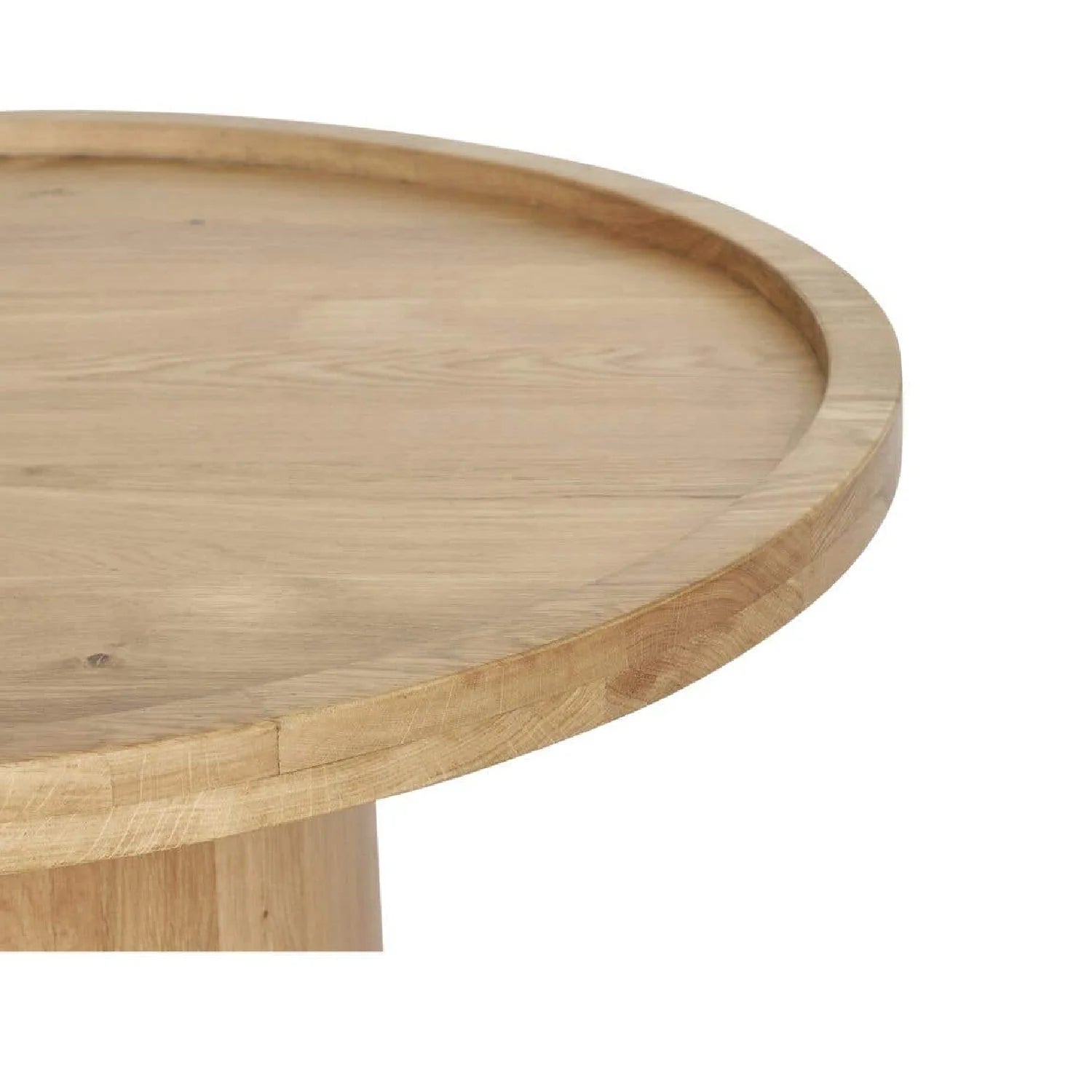Luxury Tray Oak Round Coffee Table Modern Italian Style for Villa
