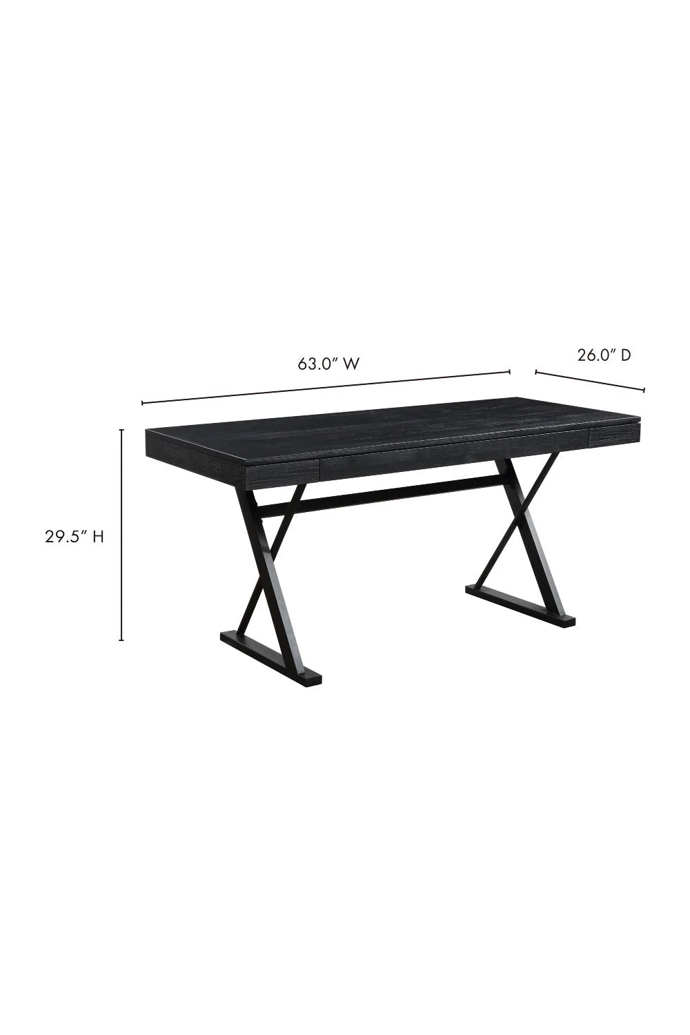 Luxury Trestle 3-Drawer Modern Desk European Style for Villa