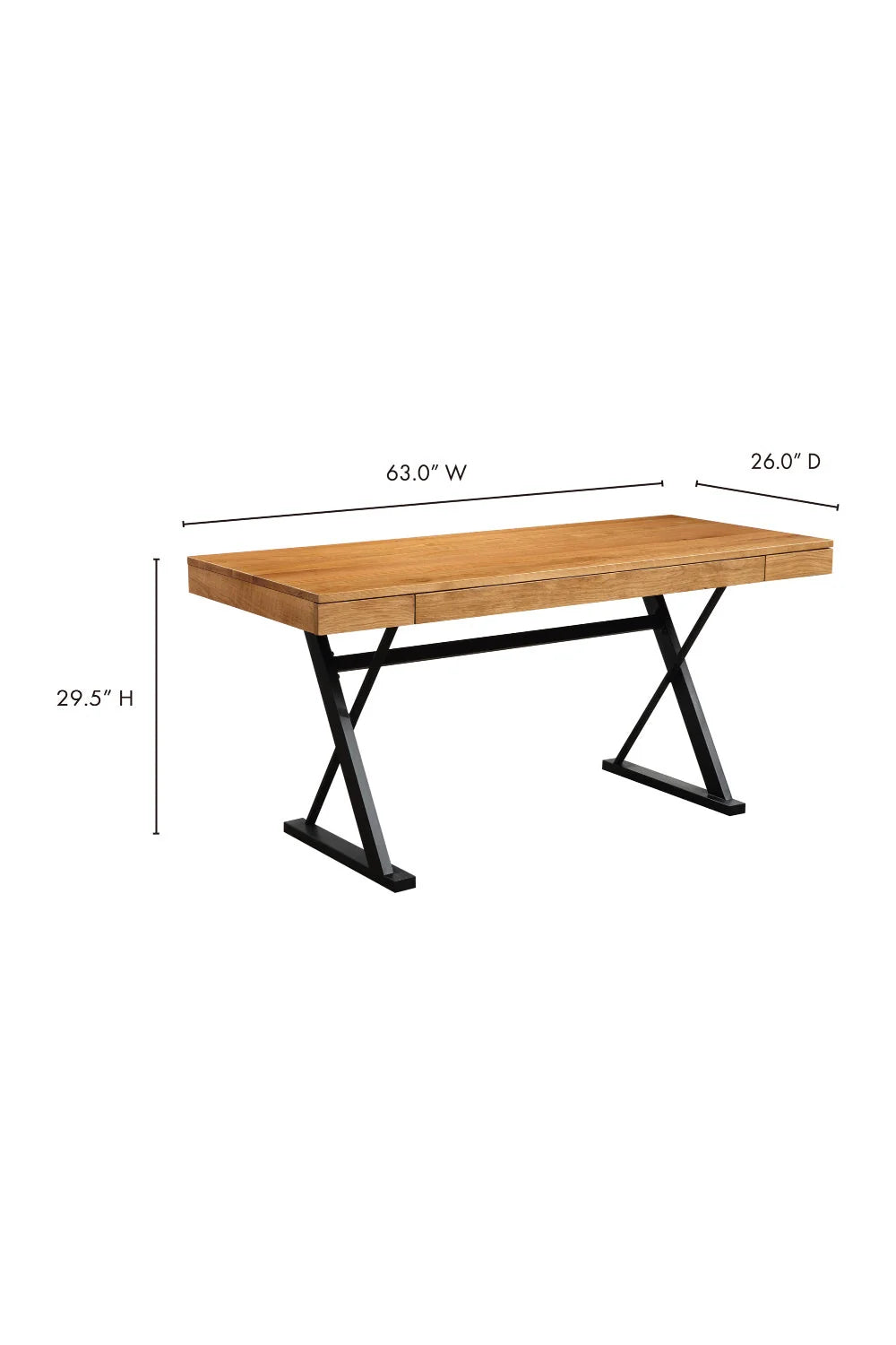 Luxury Trestle 3-Drawer Modern Desk European Style for Villa