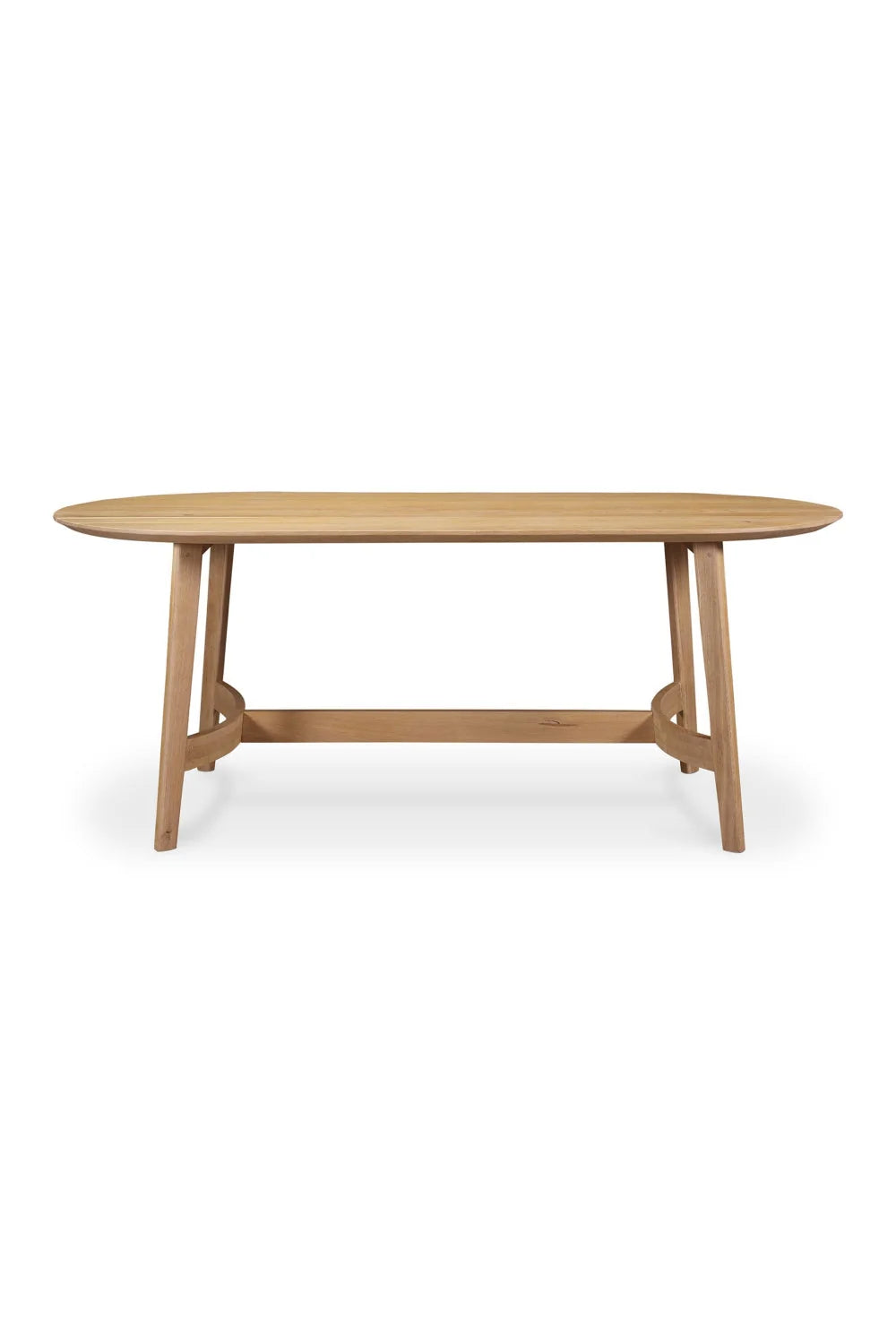 Luxury Trie Oak Oval Dining Table Modern Italian Style for Villa