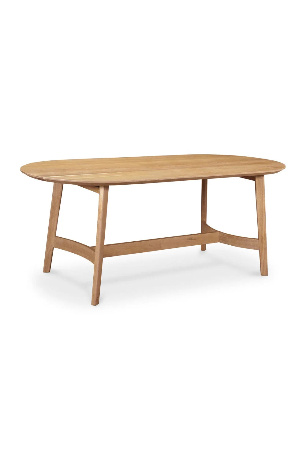 Luxury Trie Oak Oval Dining Table Modern Italian Style for Villa