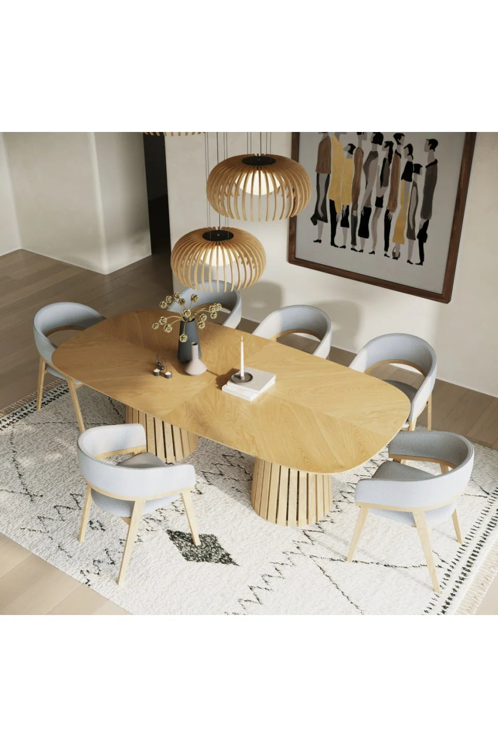 Luxury Truman Extendable Dining Table Modern Italian Style for Villa
