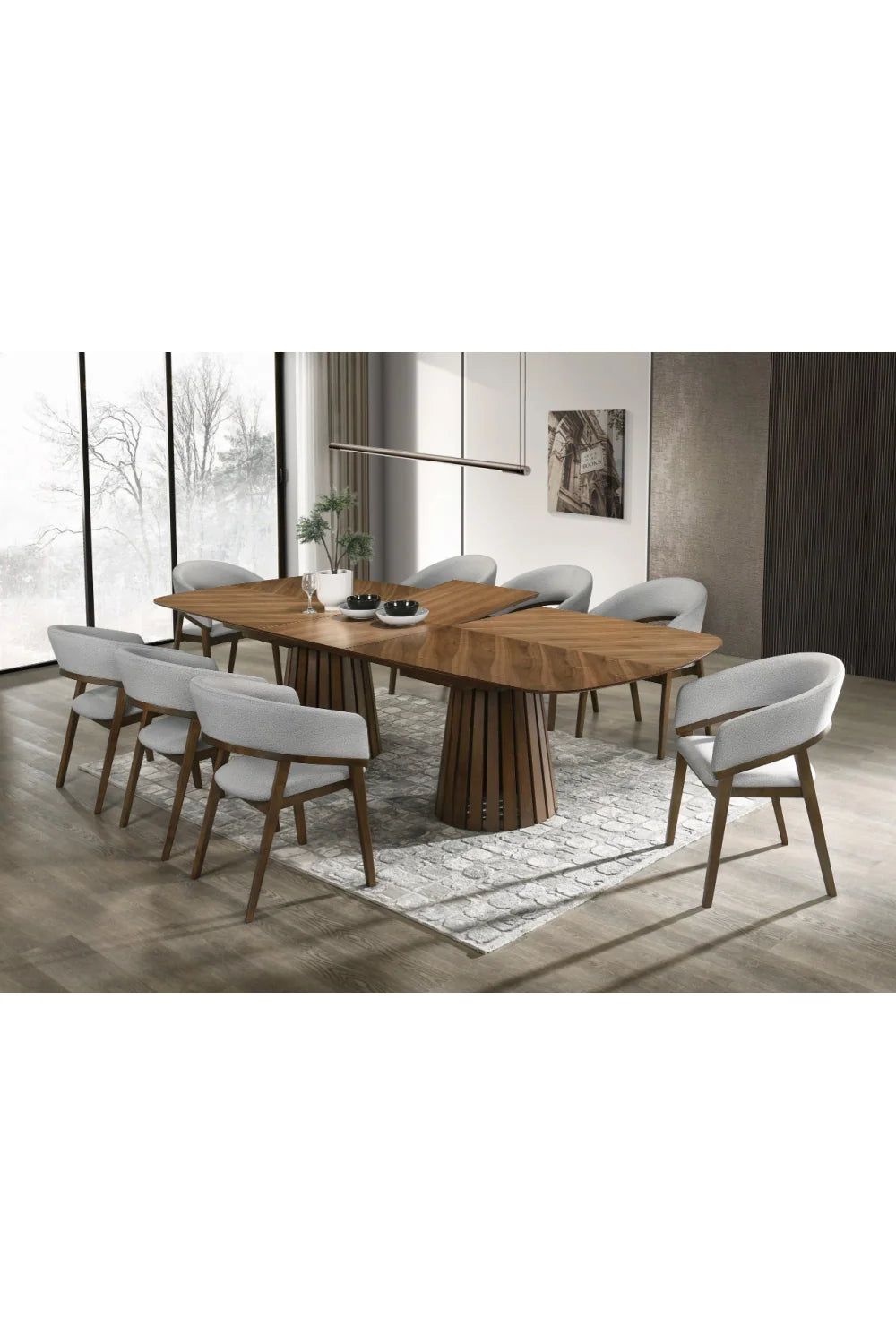 Luxury Truman Extendable Dining Table Modern Italian Style for Villa