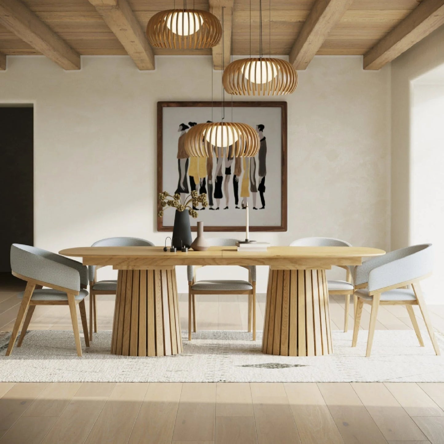 Luxury Truman Extendable Dining Table Modern Italian Style for Villa