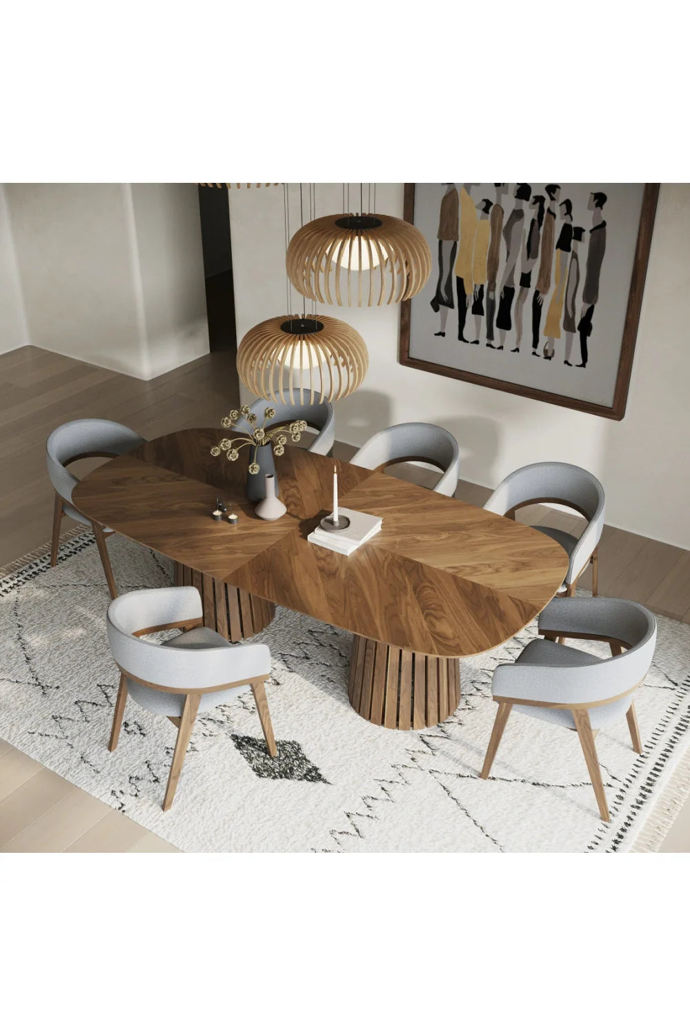 Luxury Truman Extendable Dining Table Modern Italian Style for Villa