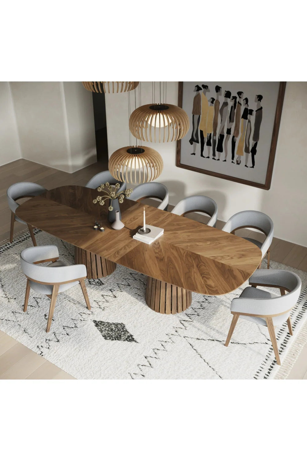Luxury Truman Extendable Dining Table Modern Italian Style for Villa