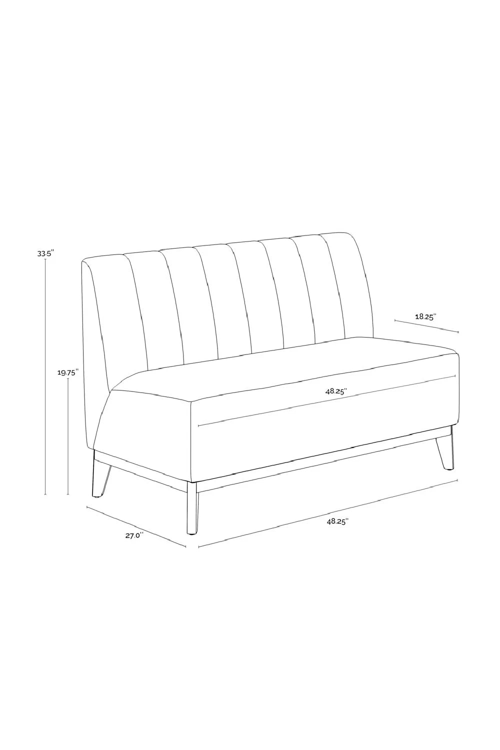 Luxury Tufted Banquette Modern Italian Style for Villa