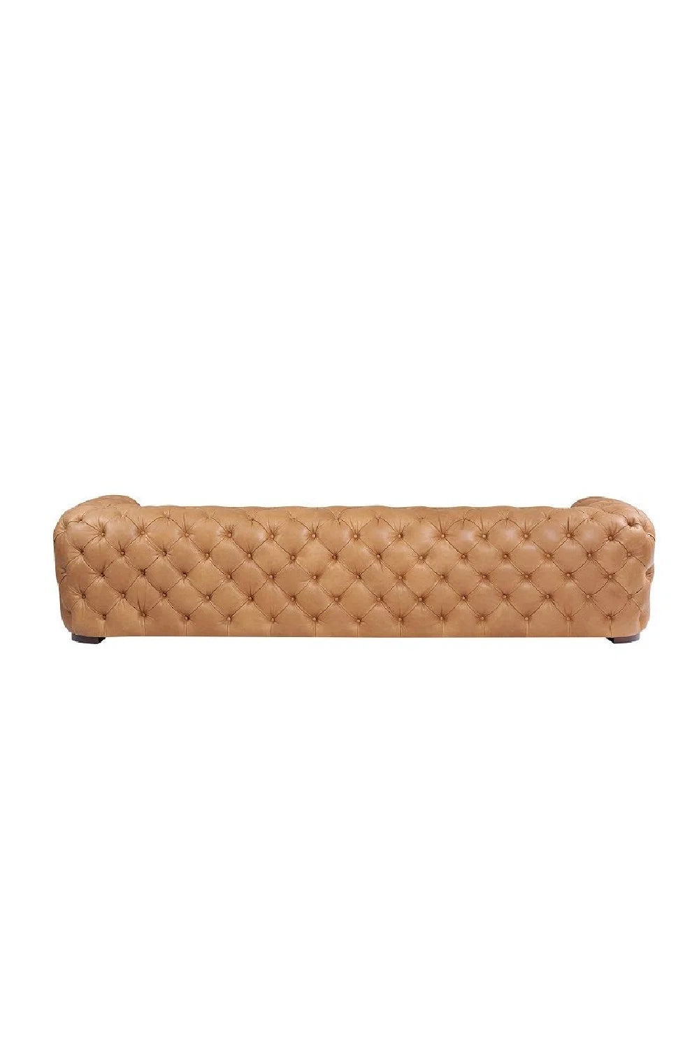 Luxury Tufted Brown Leather Sofa Modern Italian Style for Villa