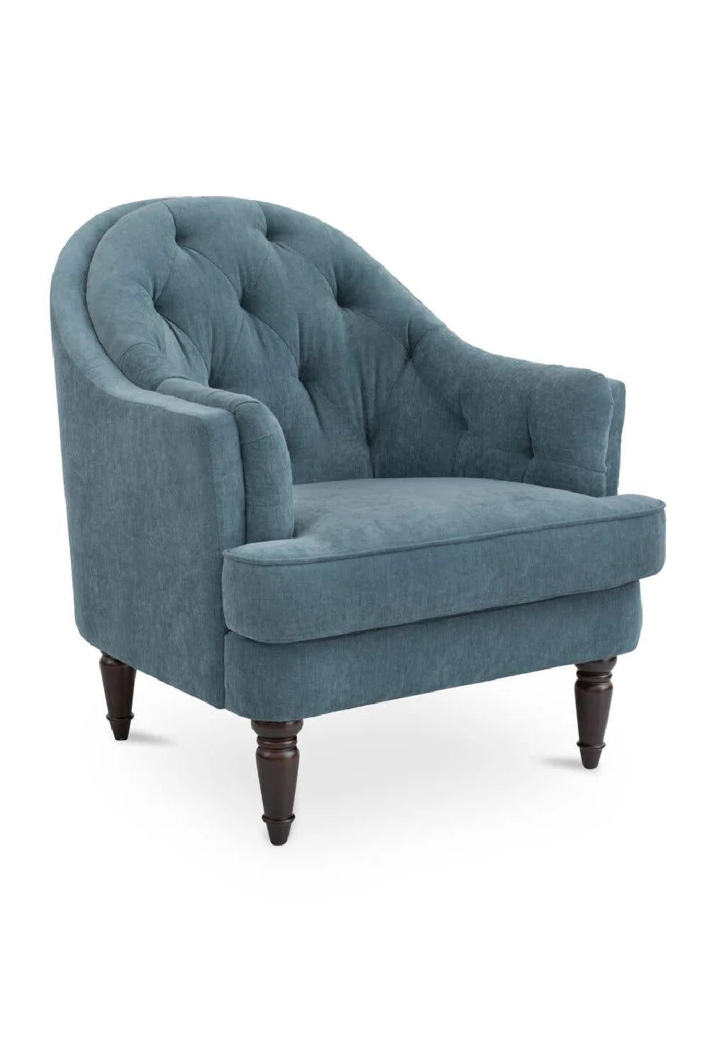 Luxury Tufted Curved Accent Chair European Style for Villa