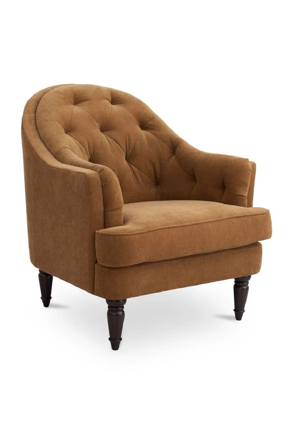 Luxury Tufted Curved Accent Chair European Style for Villa