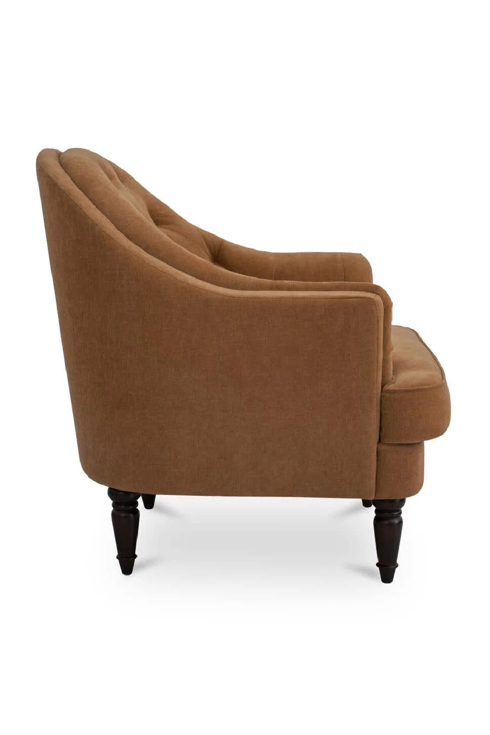 Luxury Tufted Curved Accent Chair European Style for Villa