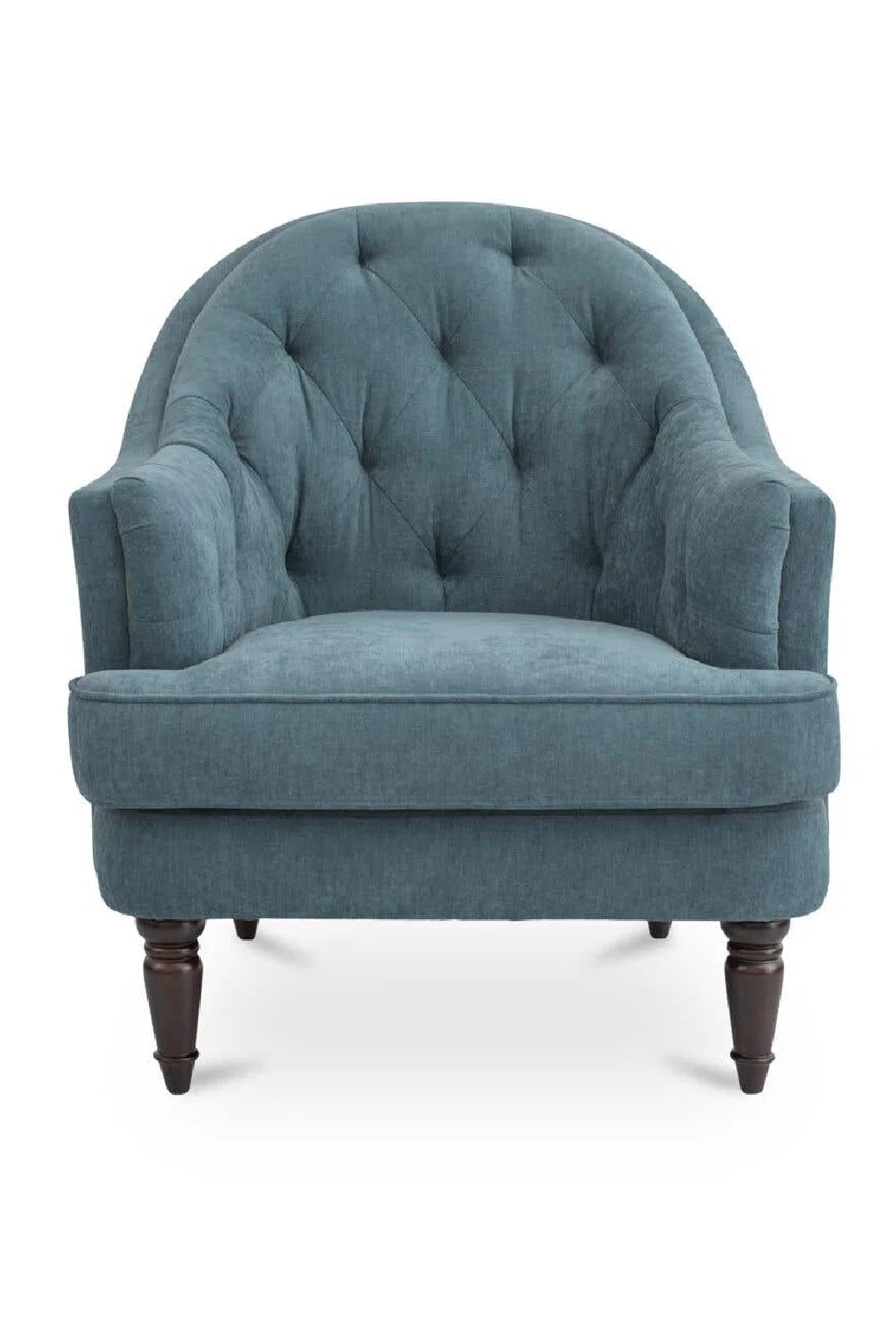 Luxury Tufted Curved Accent Chair European Style for Villa