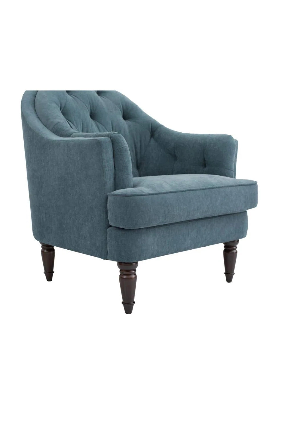 Luxury Tufted Curved Accent Chair European Style for Villa