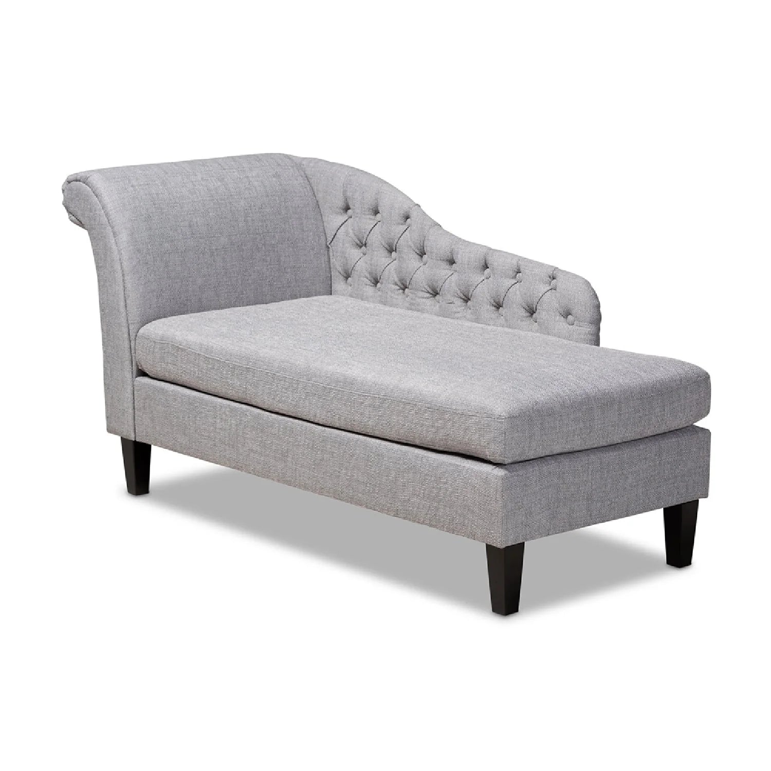 Luxury Tufted Fabric Chaise Lounge European Style for Villa