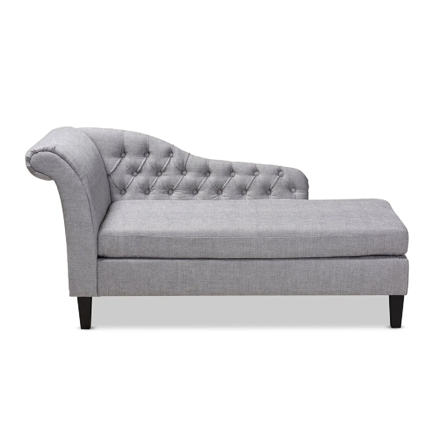 Luxury Tufted Fabric Chaise Lounge European Style for Villa