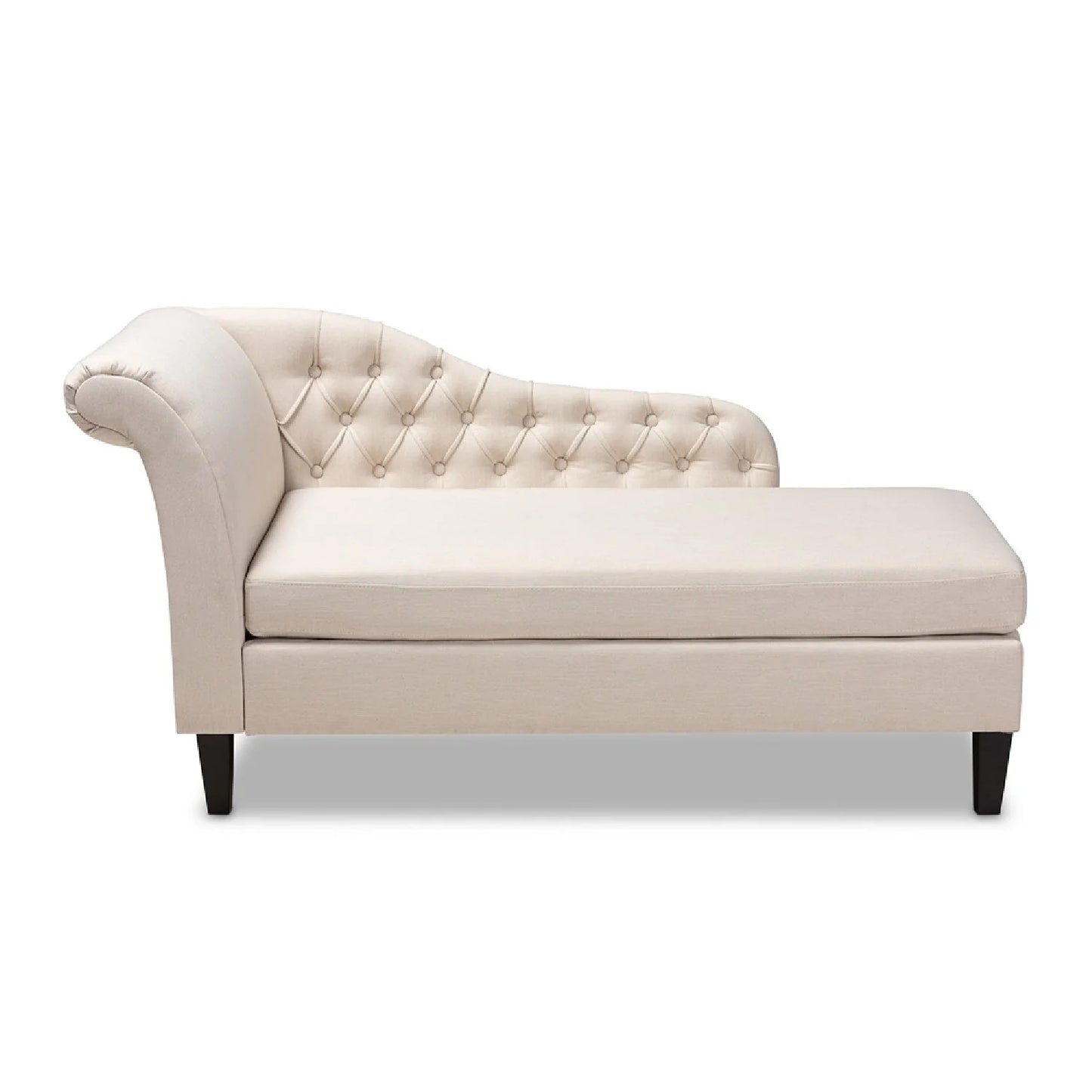 Luxury Tufted Fabric Chaise Lounge European Style for Villa