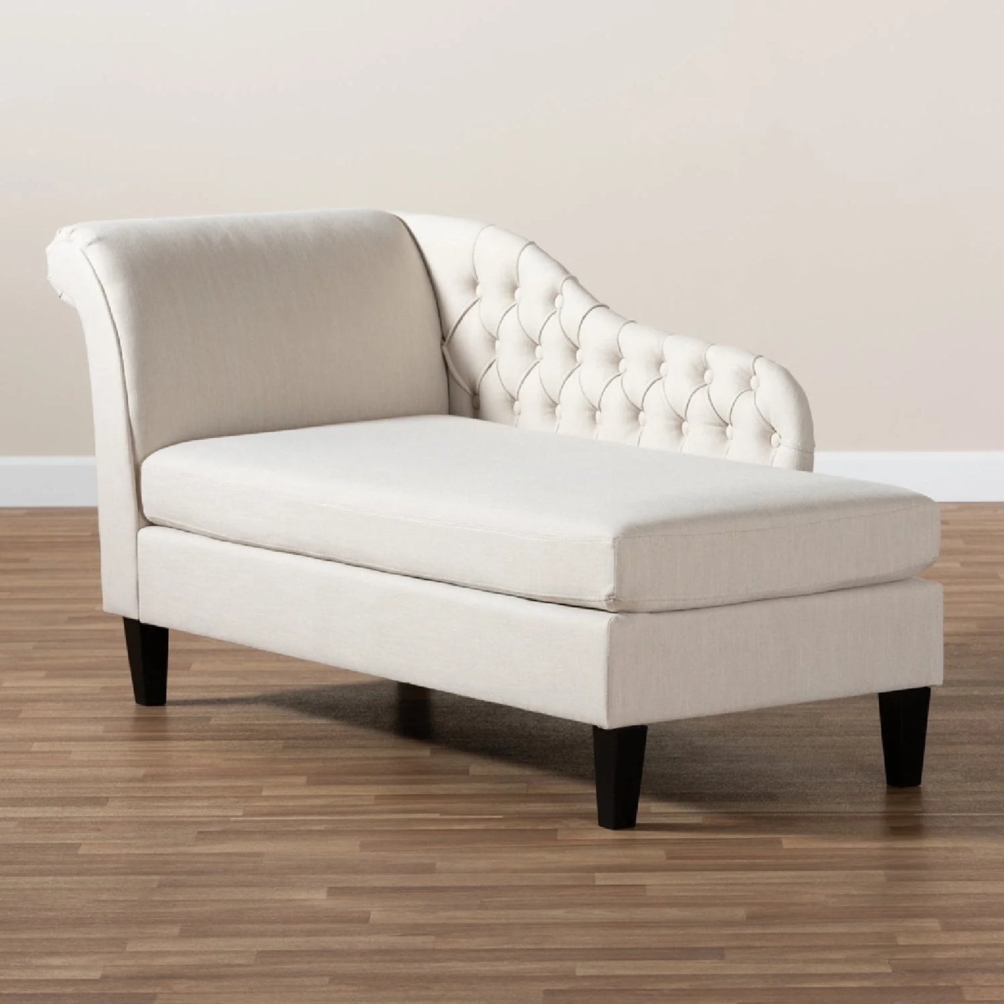 Luxury Tufted Fabric Chaise Lounge European Style for Villa