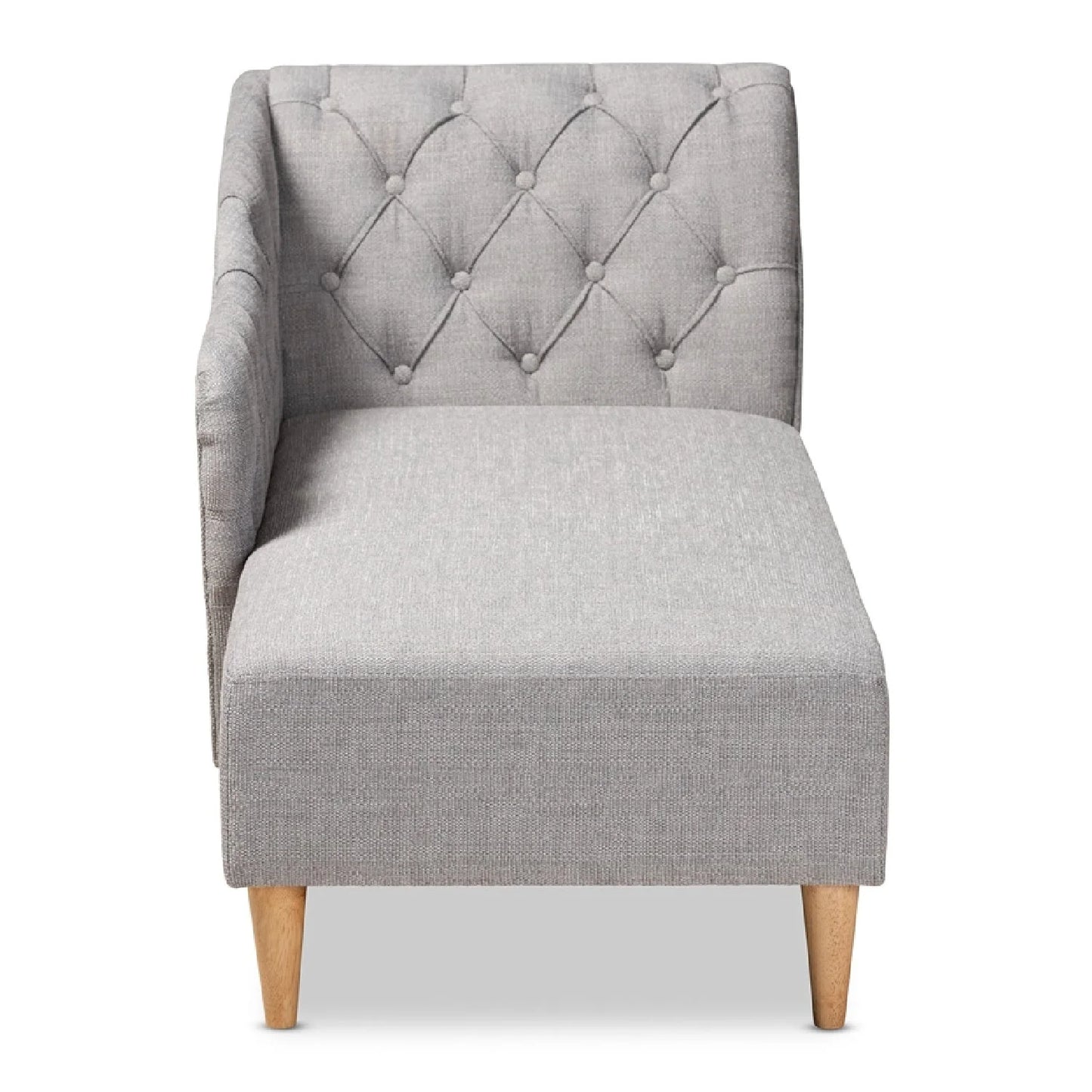 Luxury Tufted Fabric Chaise Lounge Modern Italian Style for Villa