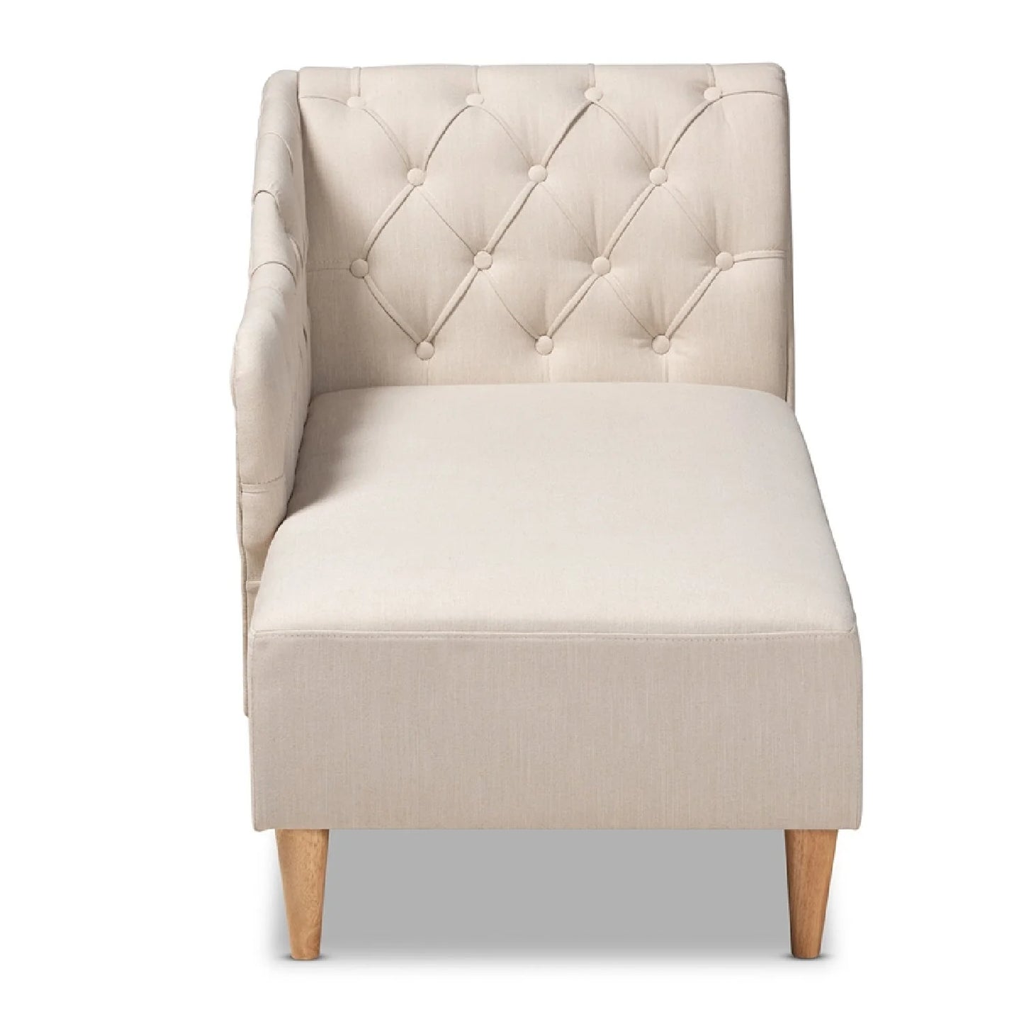 Luxury Tufted Fabric Chaise Lounge Modern Italian Style for Villa