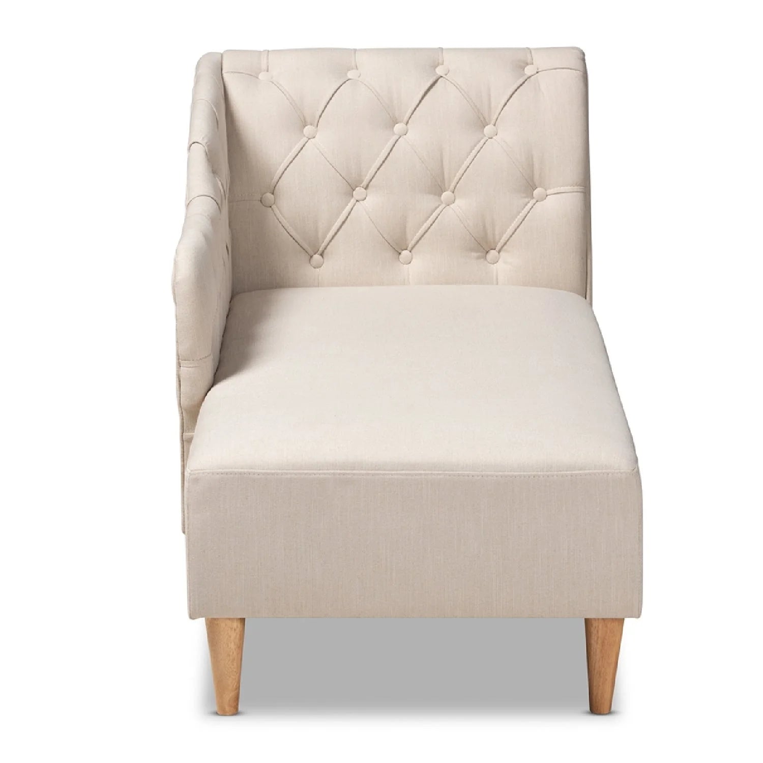 Luxury Tufted Fabric Chaise Lounge Modern Italian Style for Villa