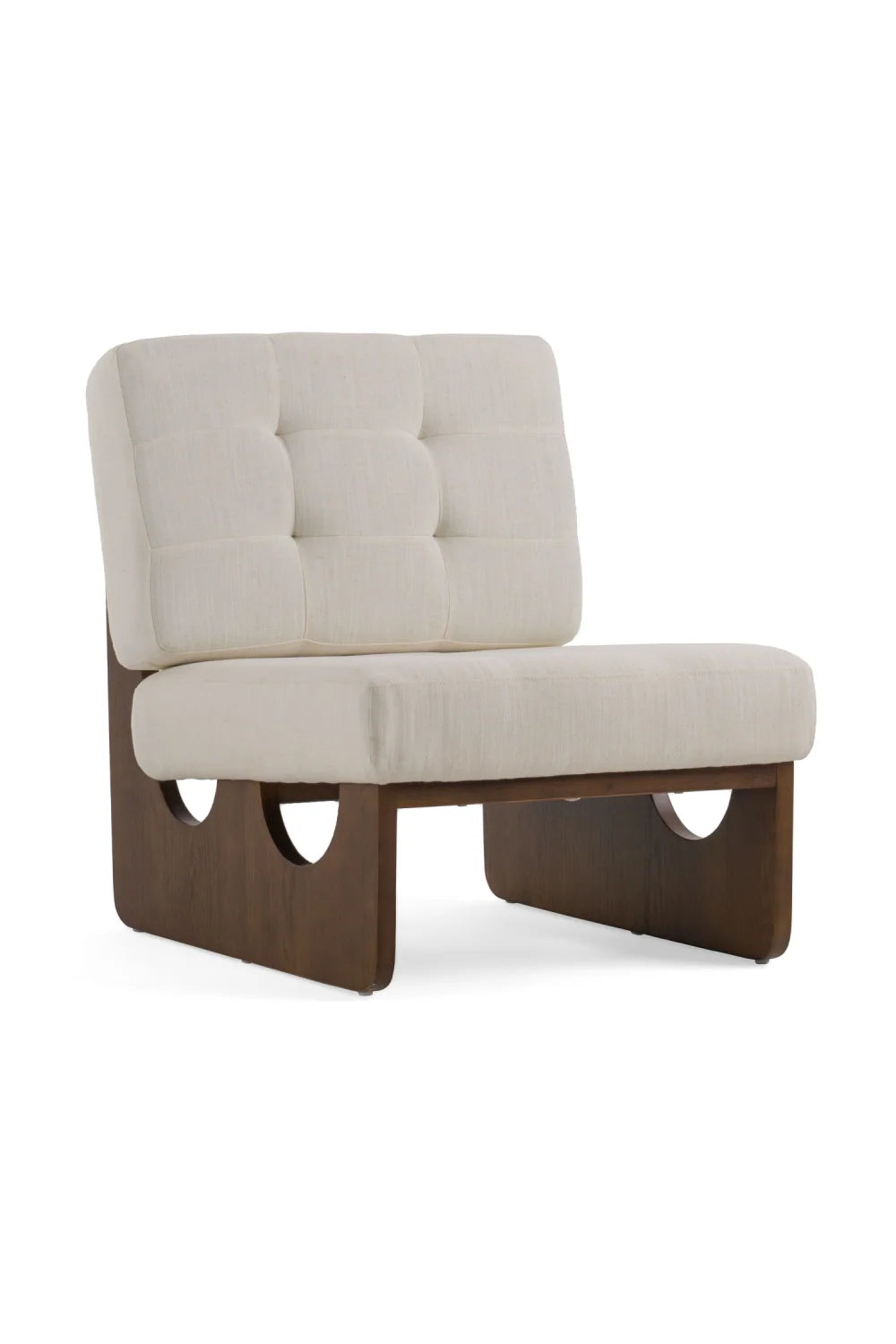 Luxury Tufted Fabric Lounge Chair Modern Italian Style for Villa