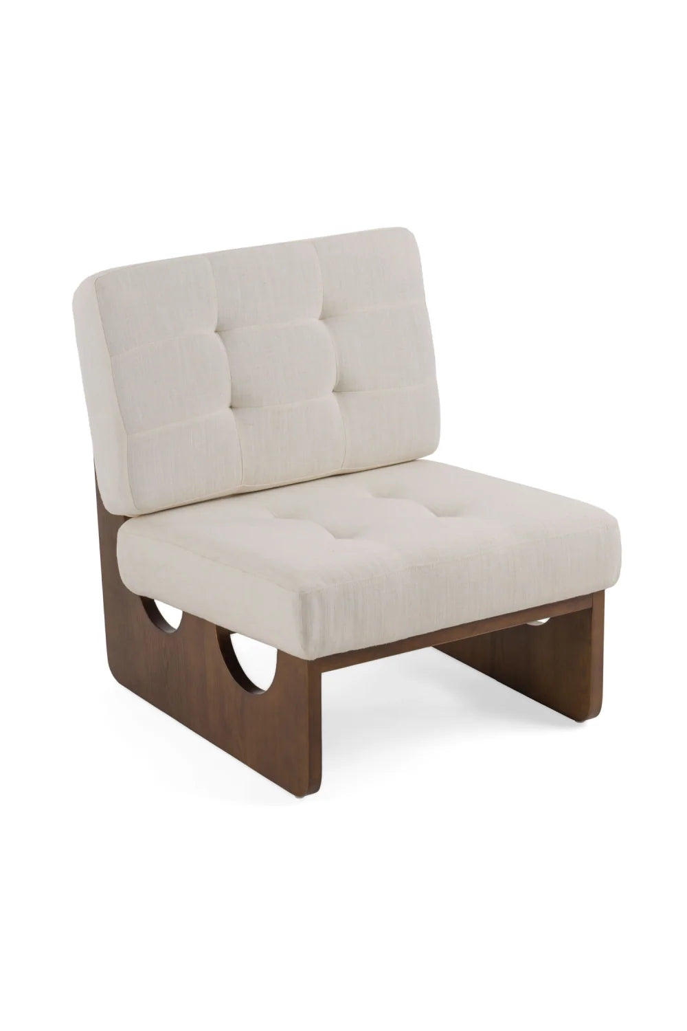 Luxury Tufted Fabric Lounge Chair Modern Italian Style for Villa
