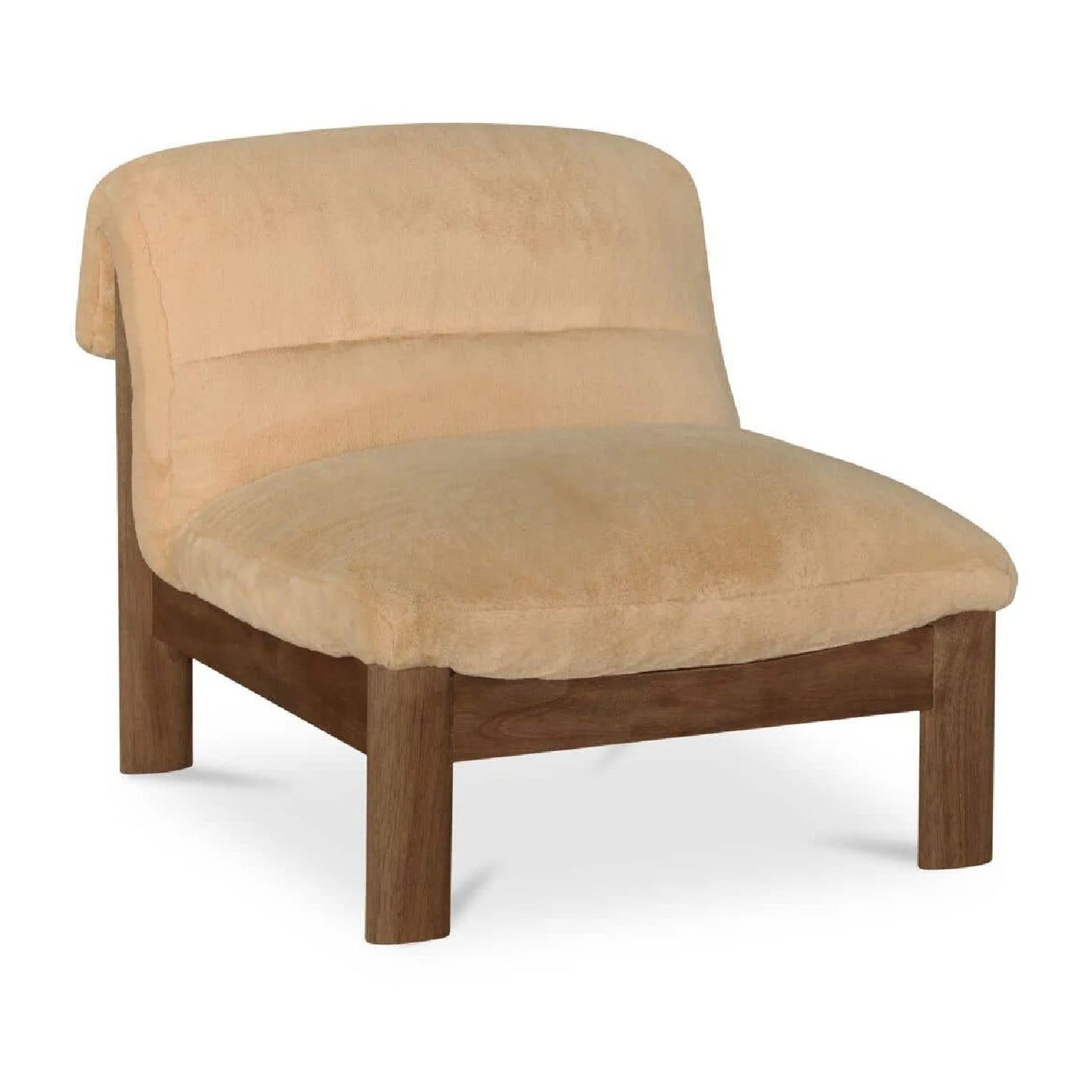 Luxury Tufted Low Back Lounge Chair European Style for Villa