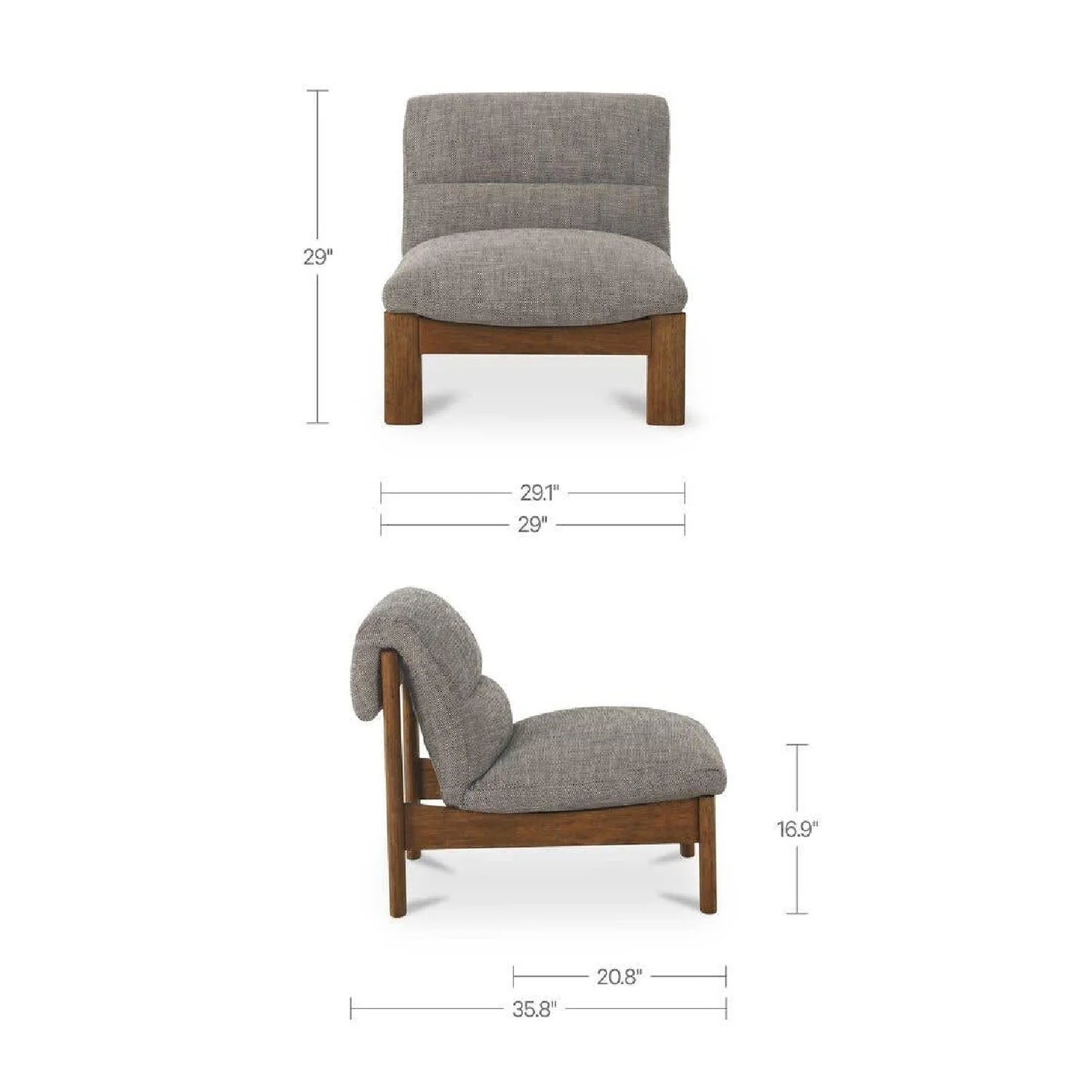 Luxury Tufted Low Back Lounge Chair European Style for Villa