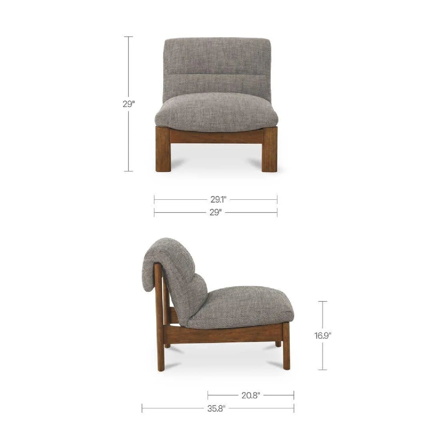 Luxury Tufted Low Back Lounge Chair European Style for Villa