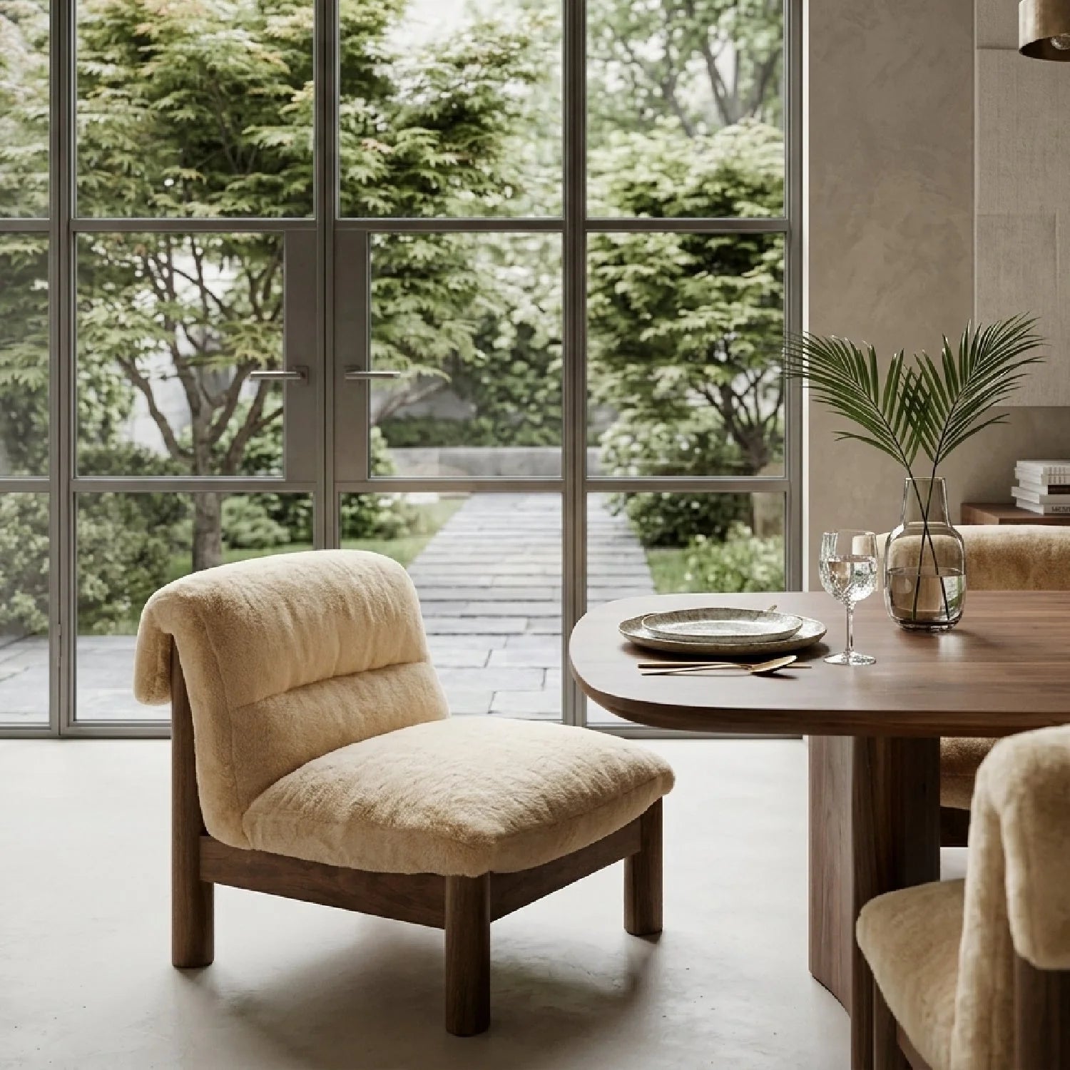 Luxury Tufted Low Back Lounge Chair European Style for Villa