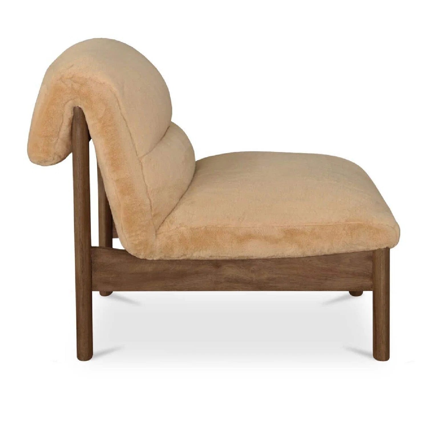 Luxury Tufted Low Back Lounge Chair European Style for Villa