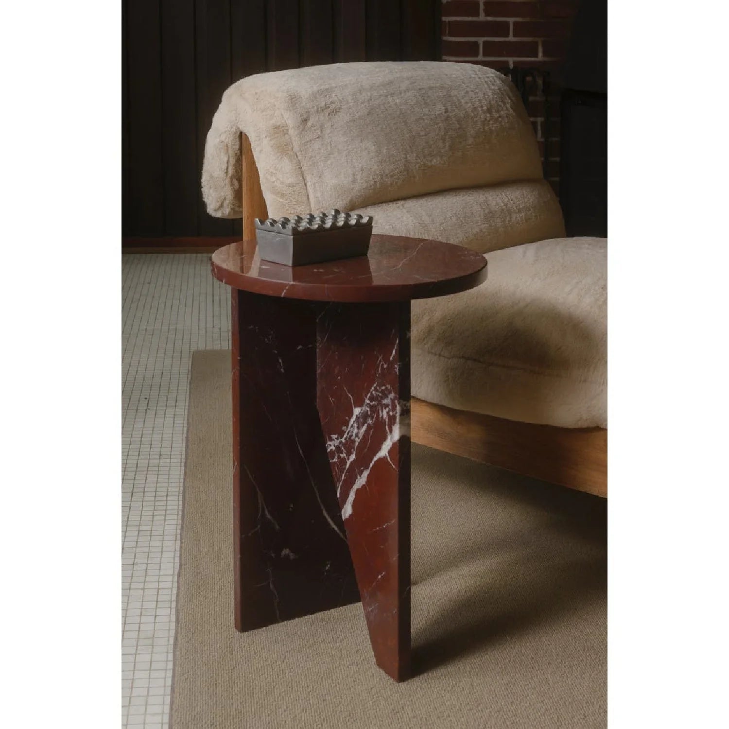 Luxury Tufted Low Back Lounge Chair European Style for Villa
