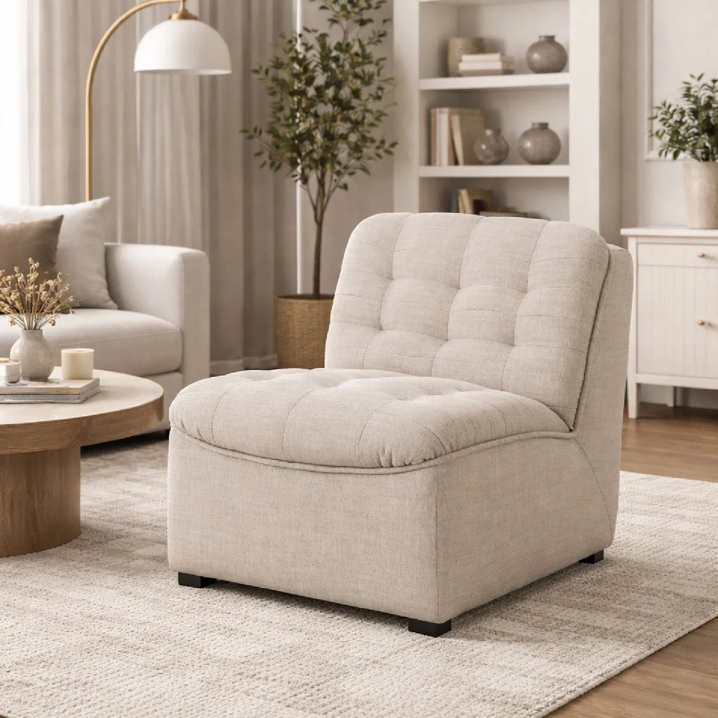 Luxury Tufted Modular Sofa Modern Italian Style for Villa