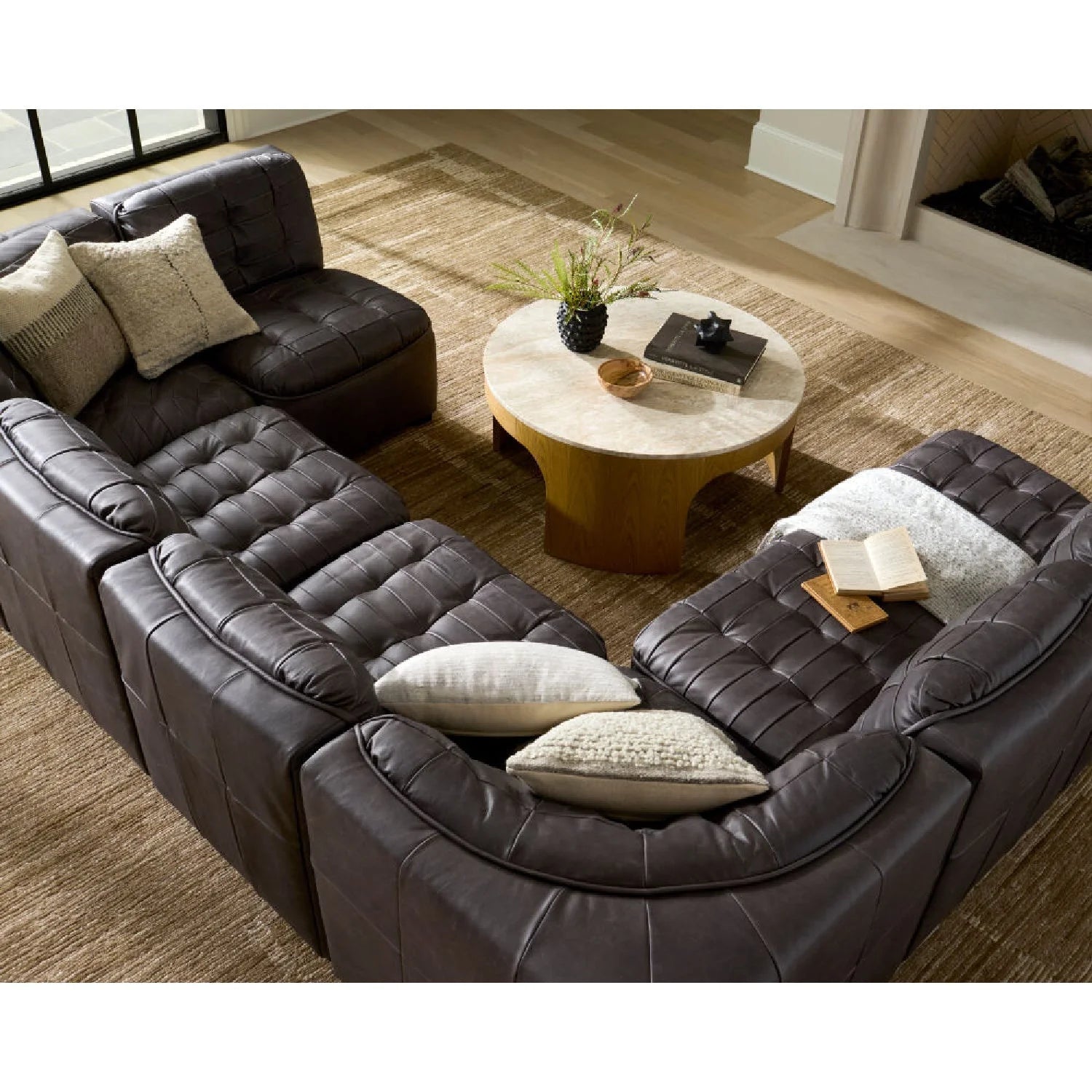 Luxury Tufted Modular Sofa Modern Italian Style for Villa