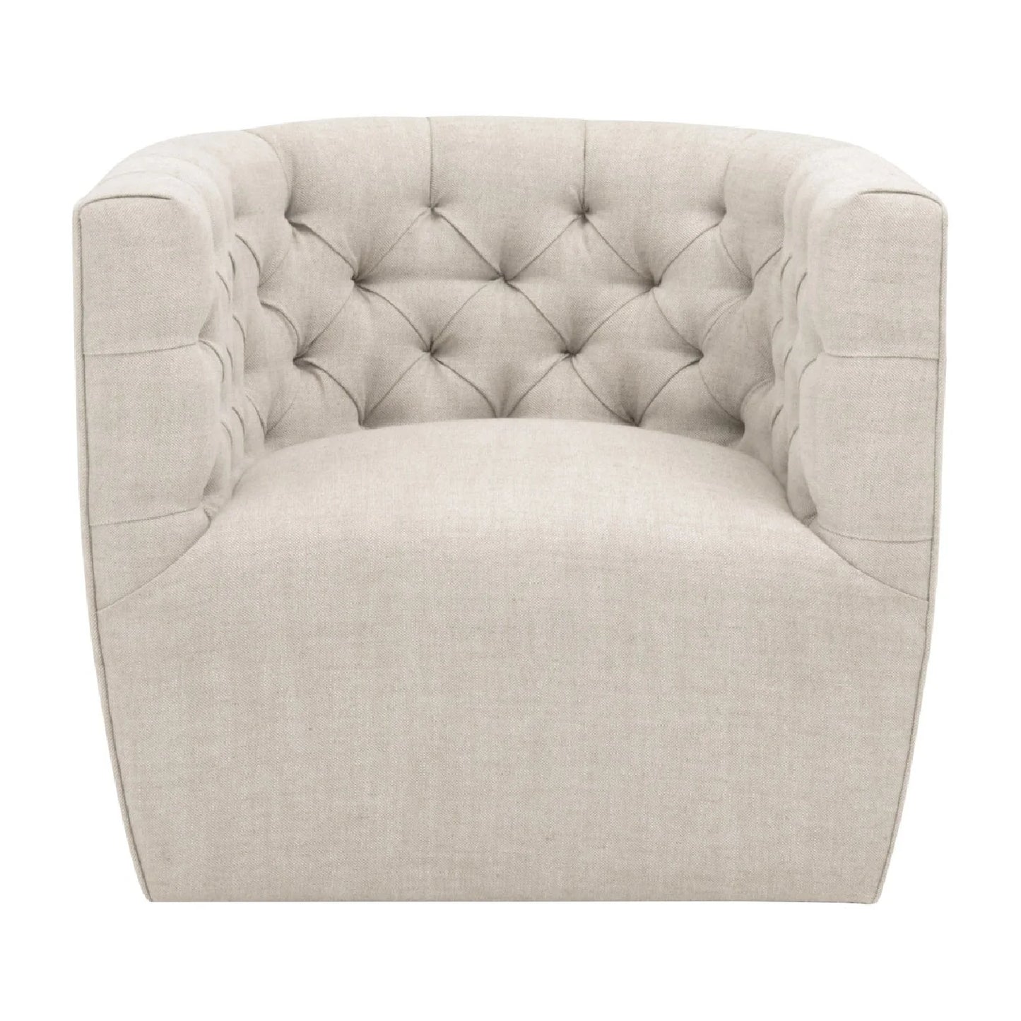 Luxury Tufted Swivel Club Chair Modern Italian Style for Villa