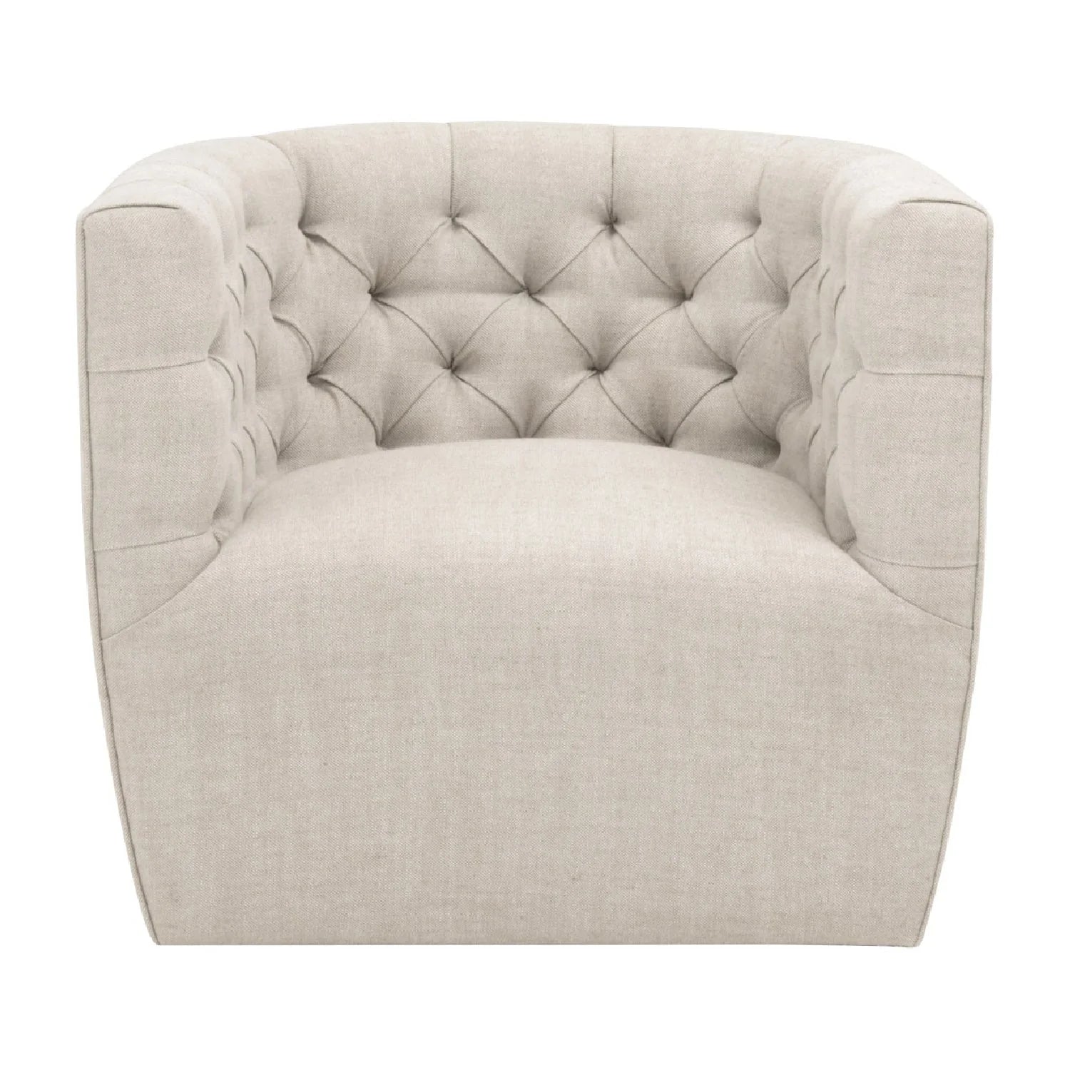 Luxury Tufted Swivel Club Chair Modern Italian Style for Villa