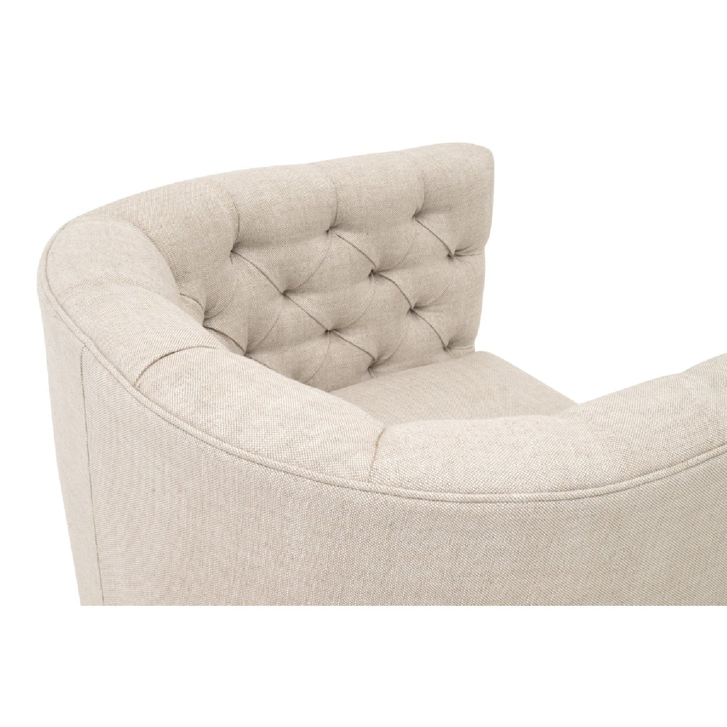 Luxury Tufted Swivel Club Chair Modern Italian Style for Villa
