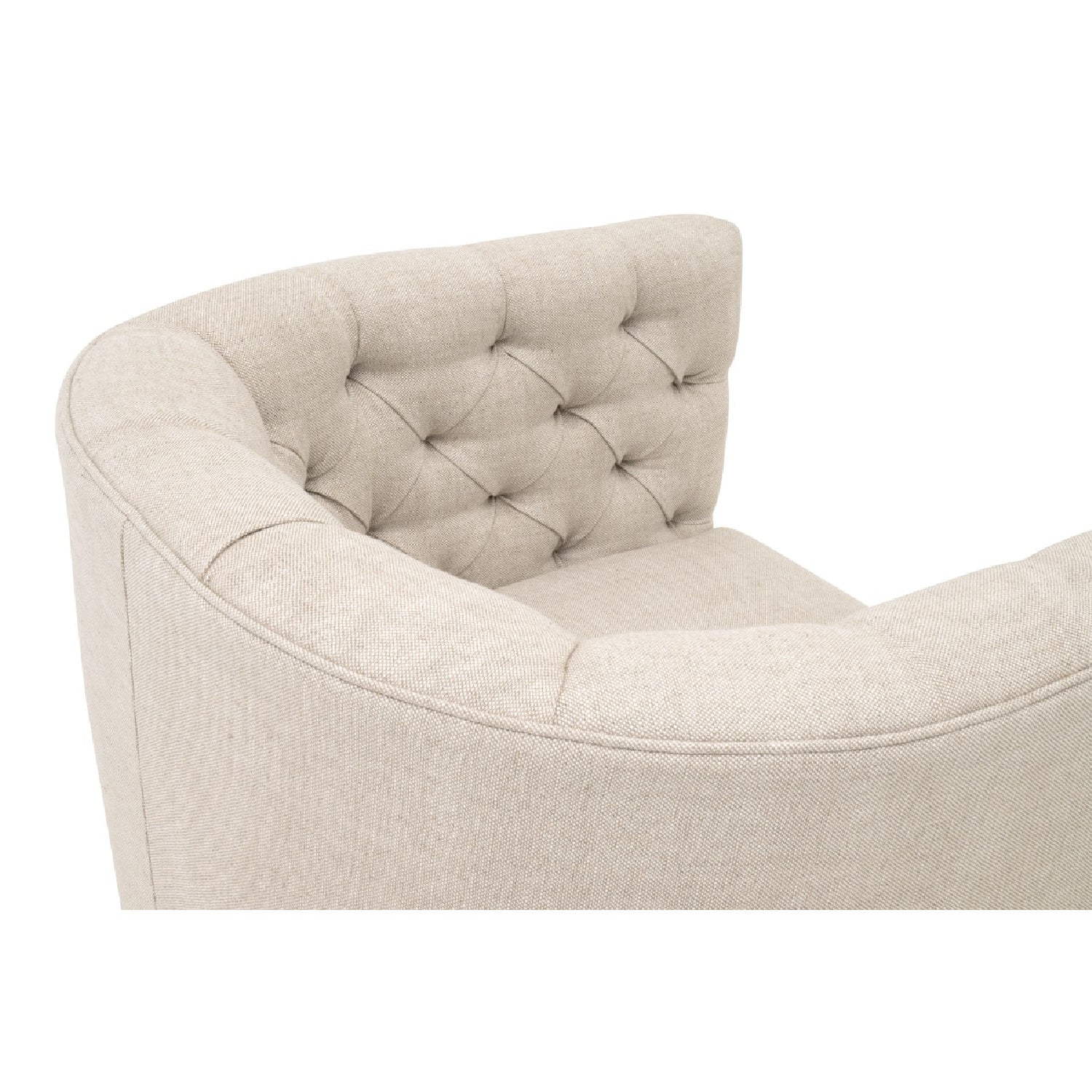 Luxury Tufted Swivel Club Chair Modern Italian Style for Villa