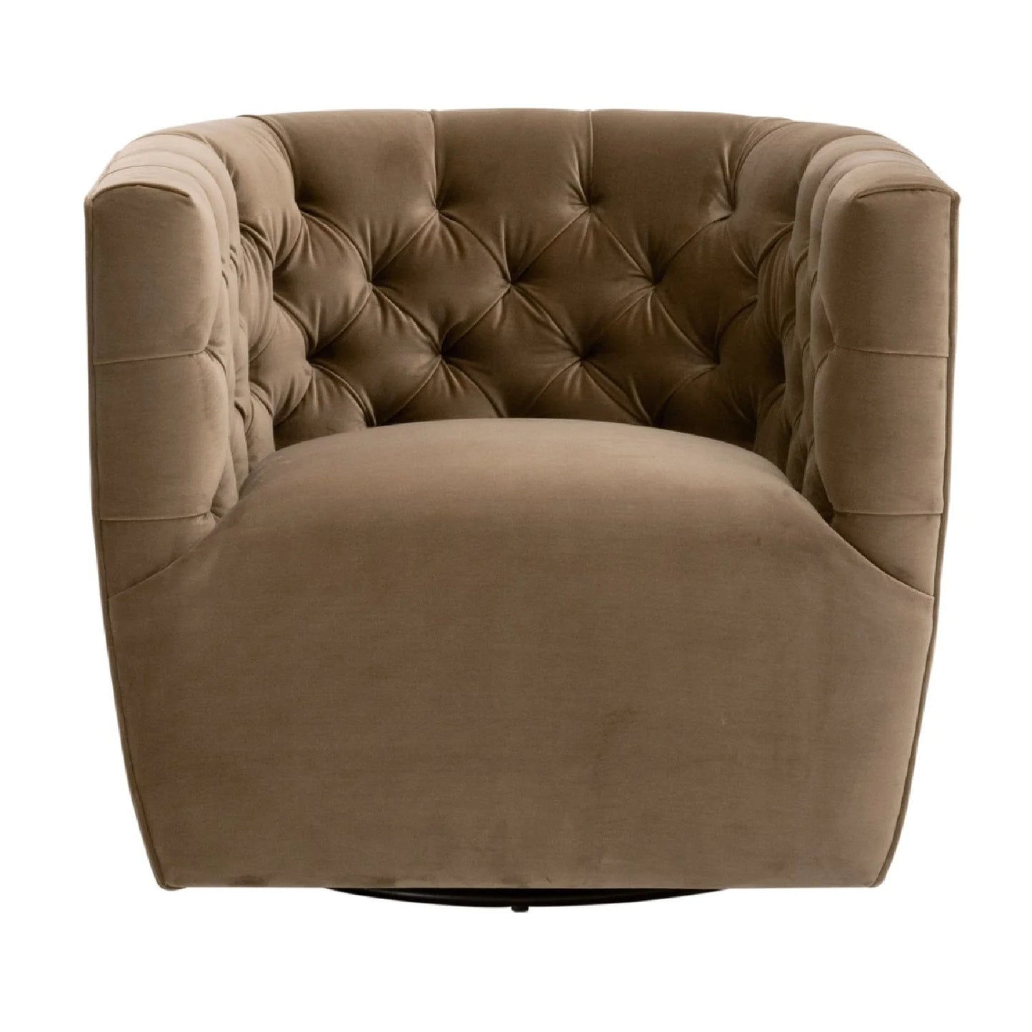 Luxury Tufted Swivel Club Chair Modern Italian Style for Villa