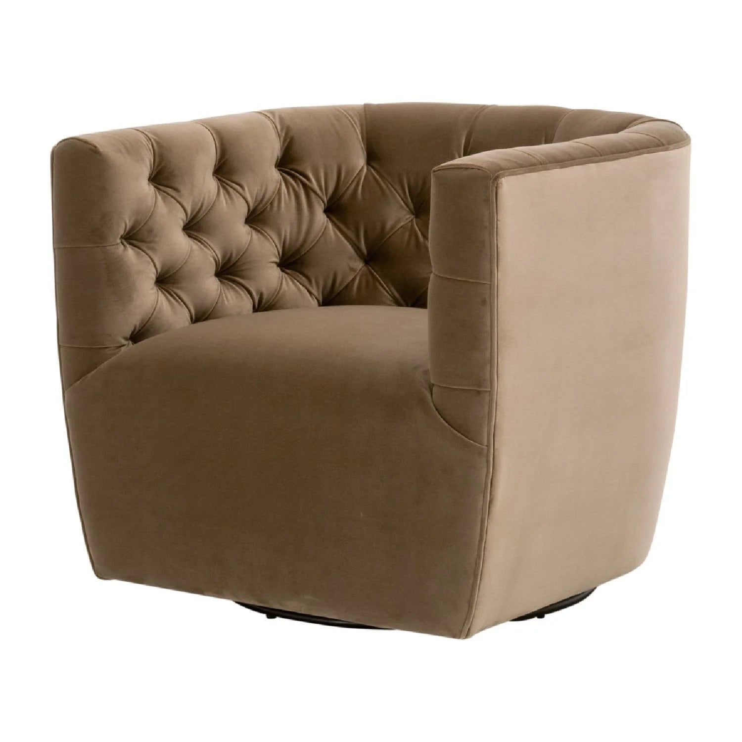 Luxury Tufted Swivel Club Chair Modern Italian Style for Villa