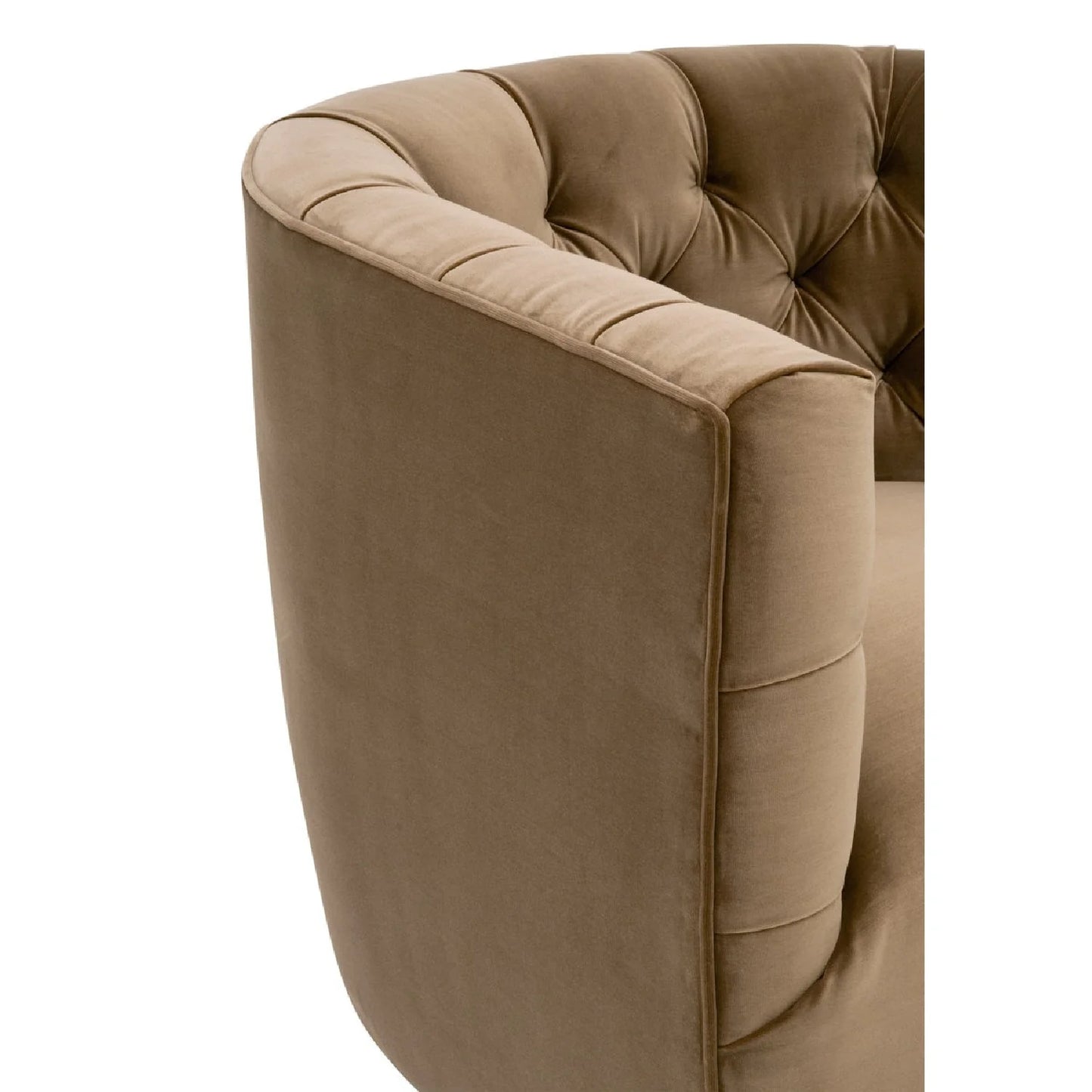 Luxury Tufted Swivel Club Chair Modern Italian Style for Villa