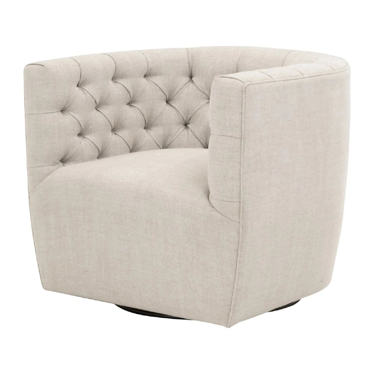 Luxury Tufted Swivel Club Chair Modern Italian Style for Villa