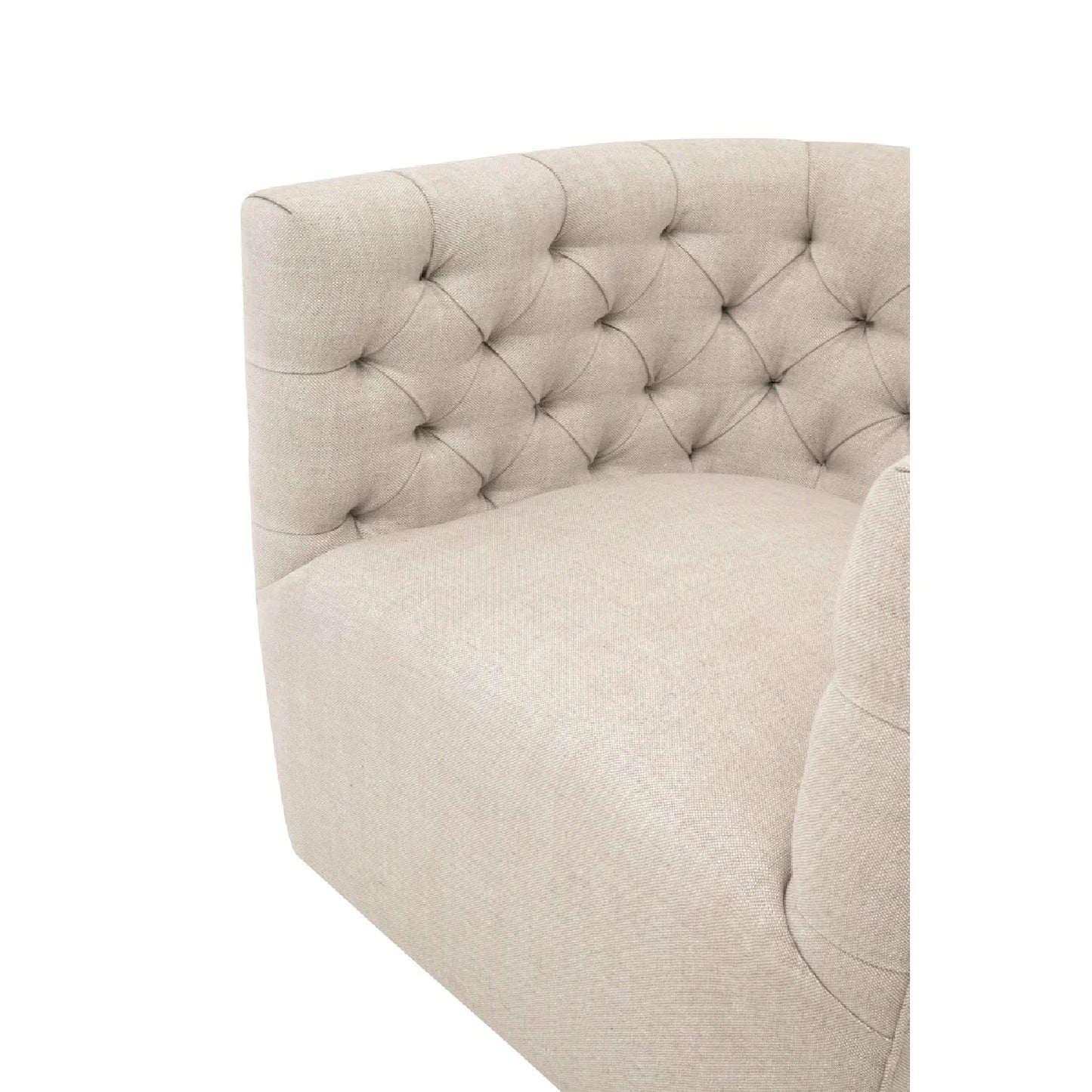 Luxury Tufted Swivel Club Chair Modern Italian Style for Villa