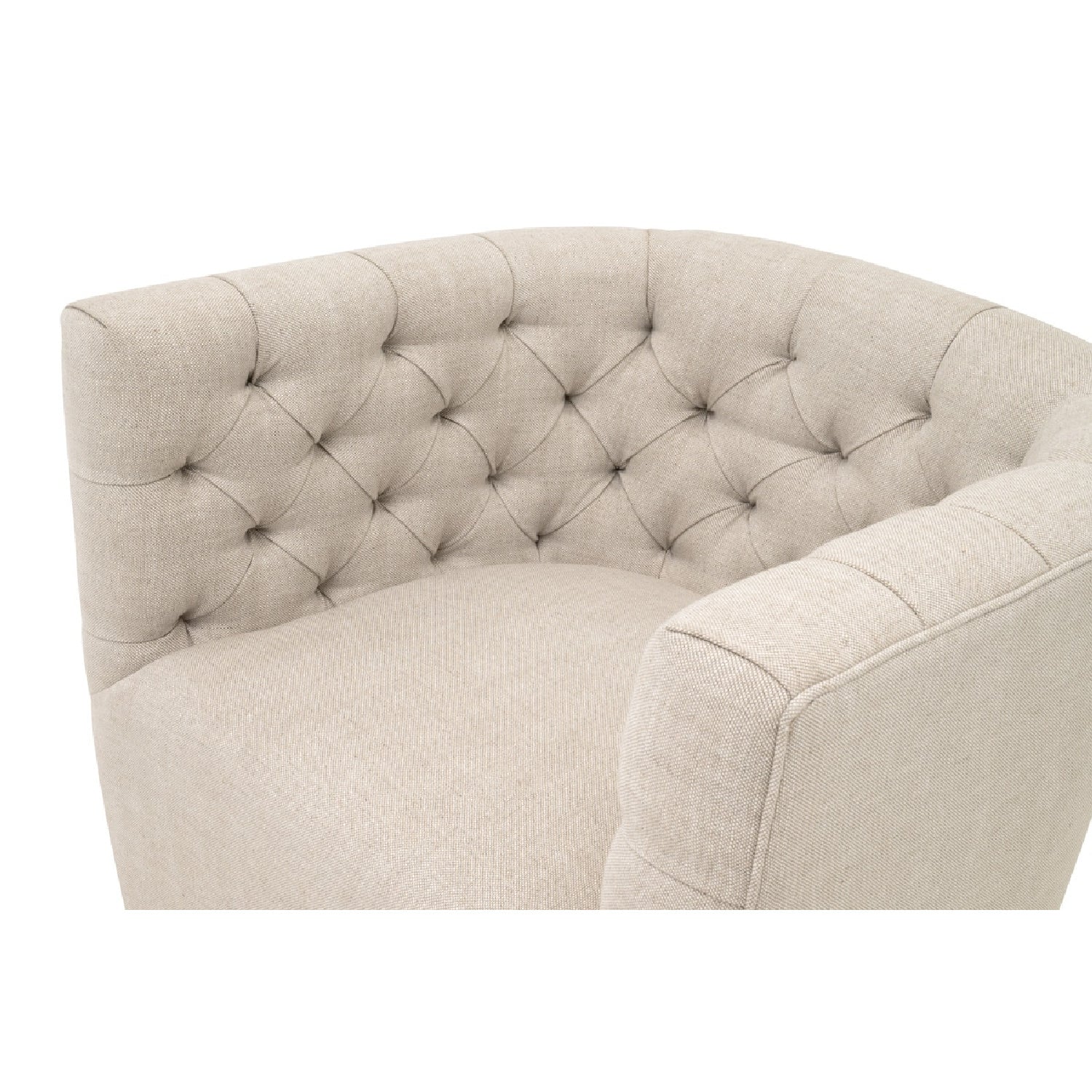Luxury Tufted Swivel Club Chair Modern Italian Style for Villa