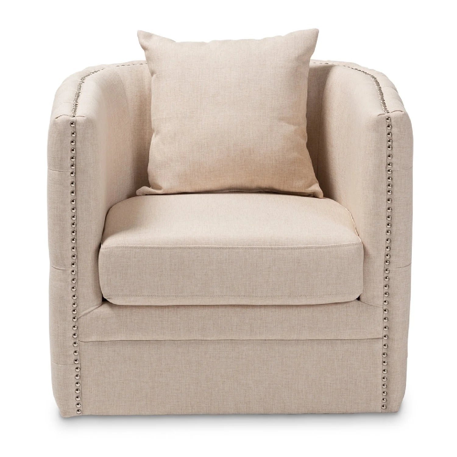 Luxury Tufted Swivel Lounge Chair Modern Italian Style for Villa