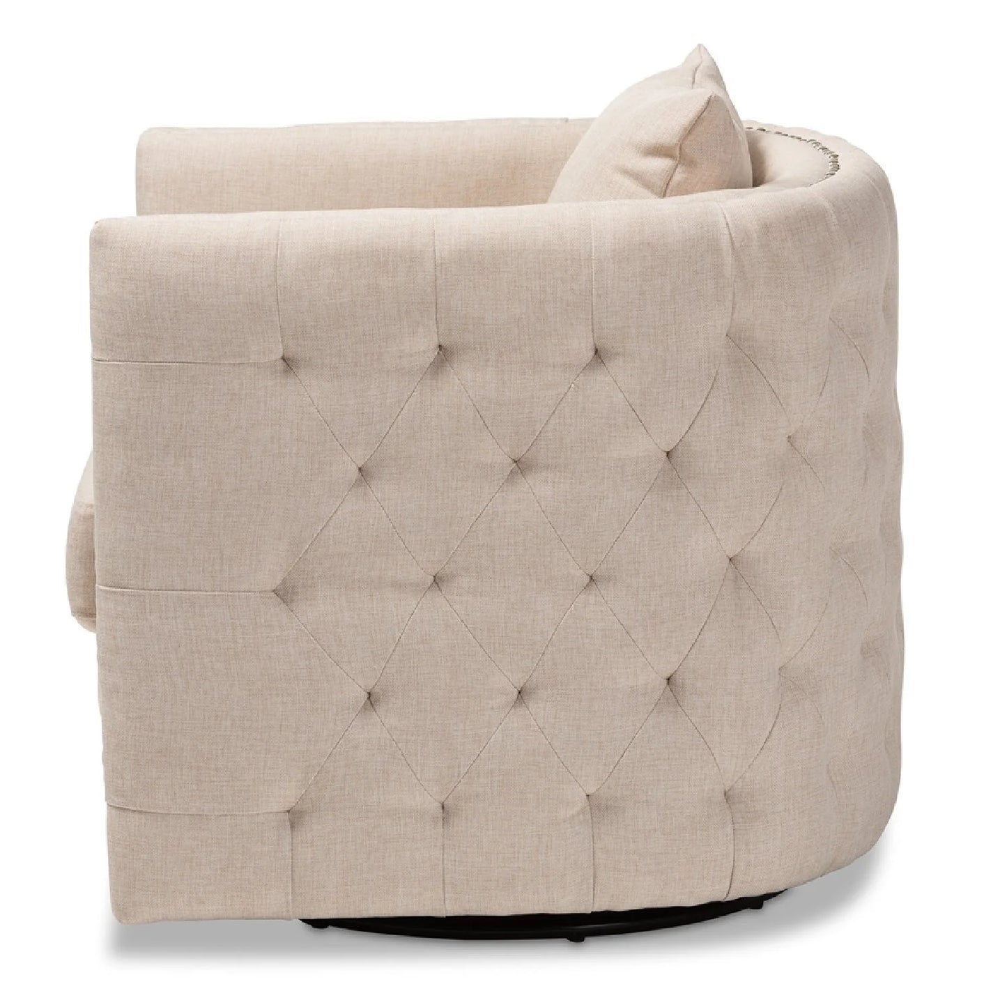 Luxury Tufted Swivel Lounge Chair Modern Italian Style for Villa